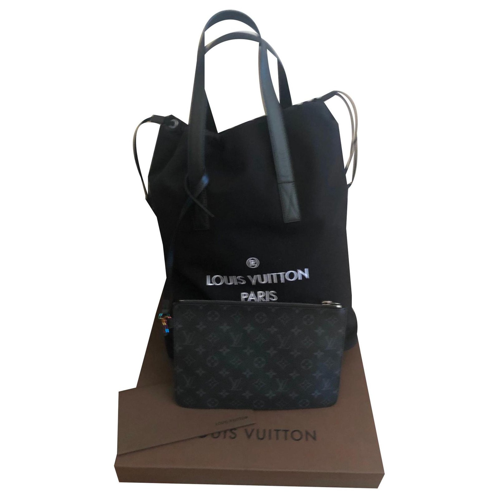 Louis Vuitton Cabas bag light Black ref.129655 - Joli Closet