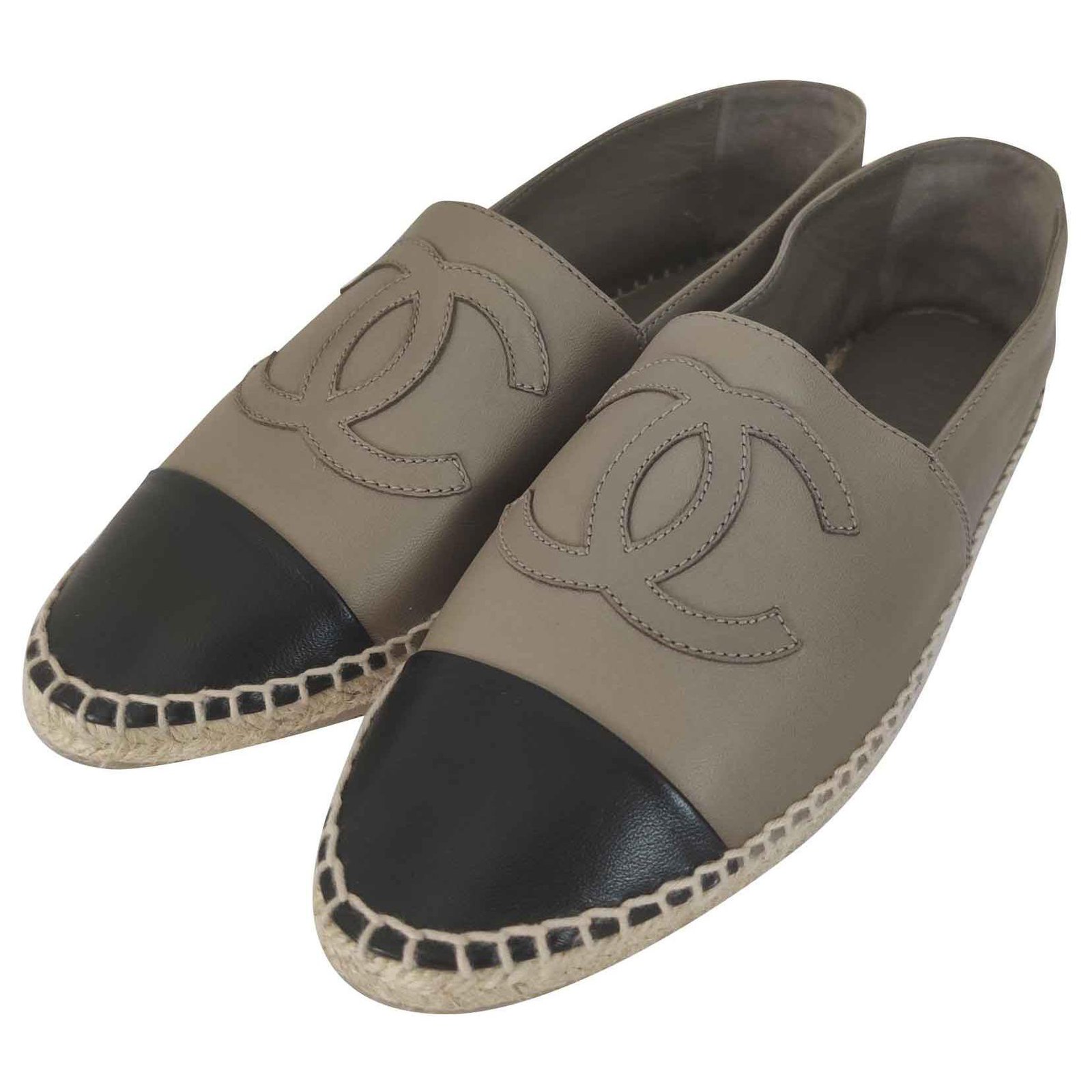 chanel espadrilles brown