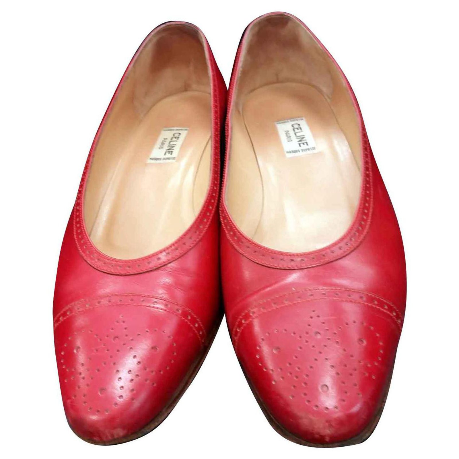 Céline Heels Red Leather ref.129736 - Joli Closet