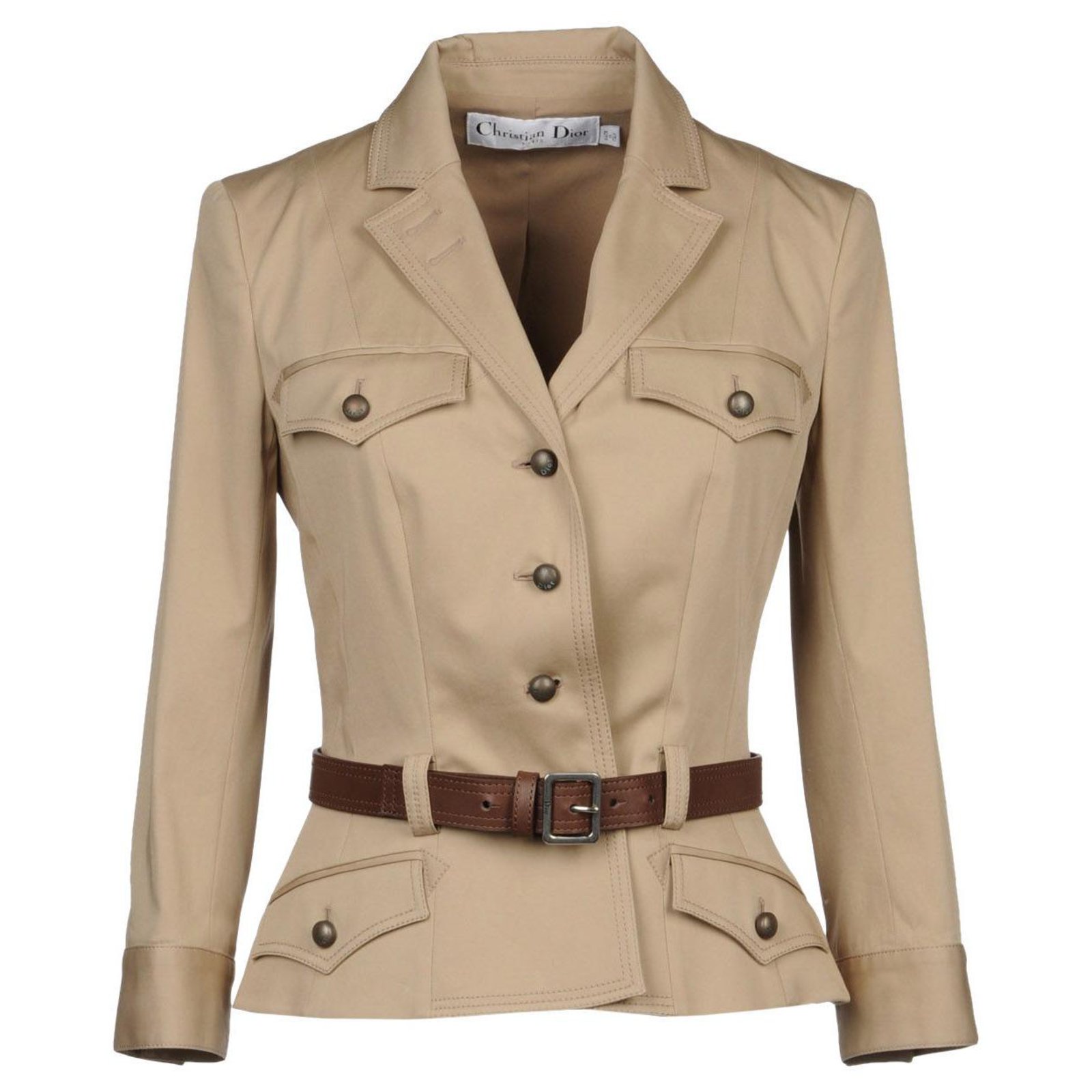 Saharienne Dior jacket bar Beige Cotton ref.129821 - Joli Closet