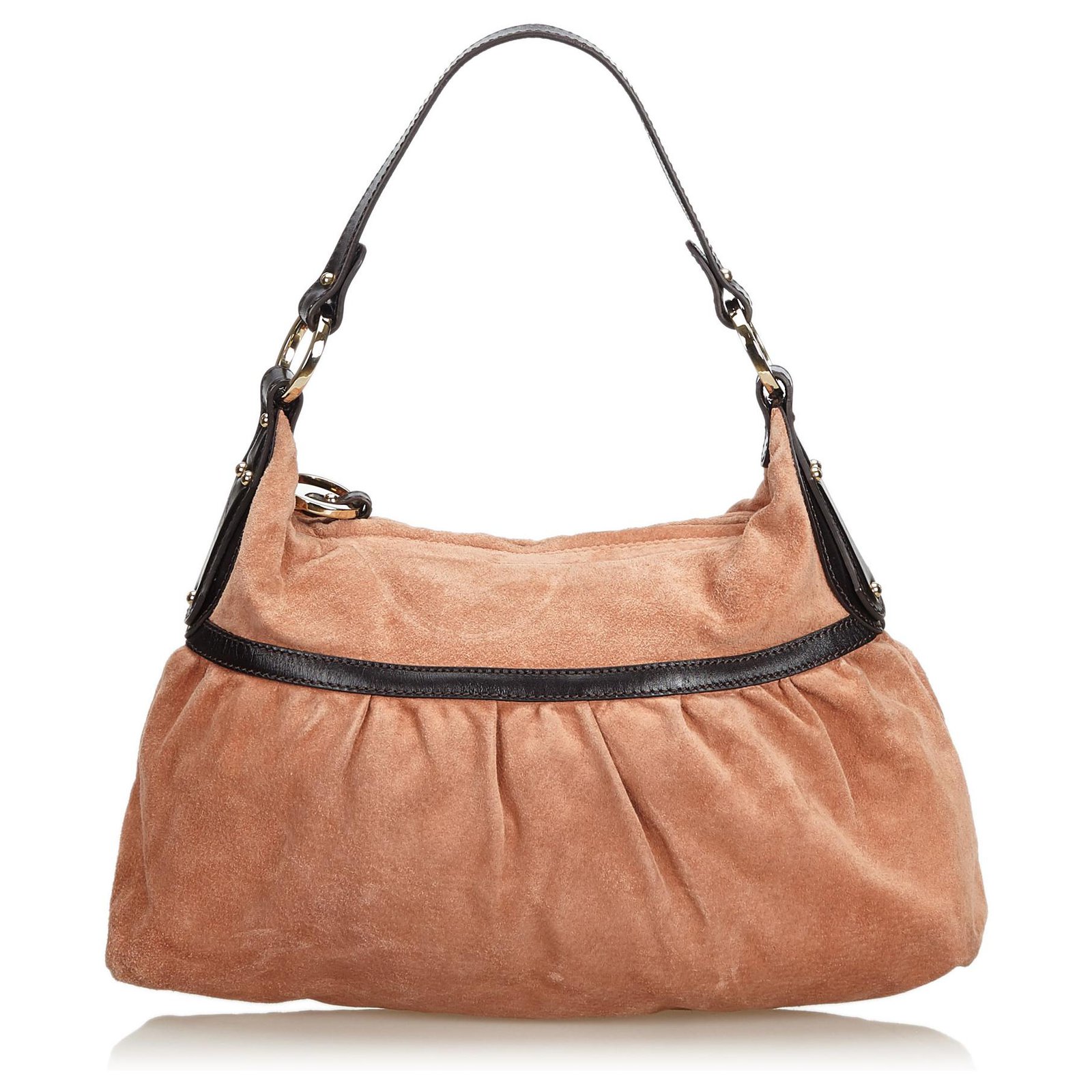 Fendi Brown Leather 'Chef' Shoulder Bag
