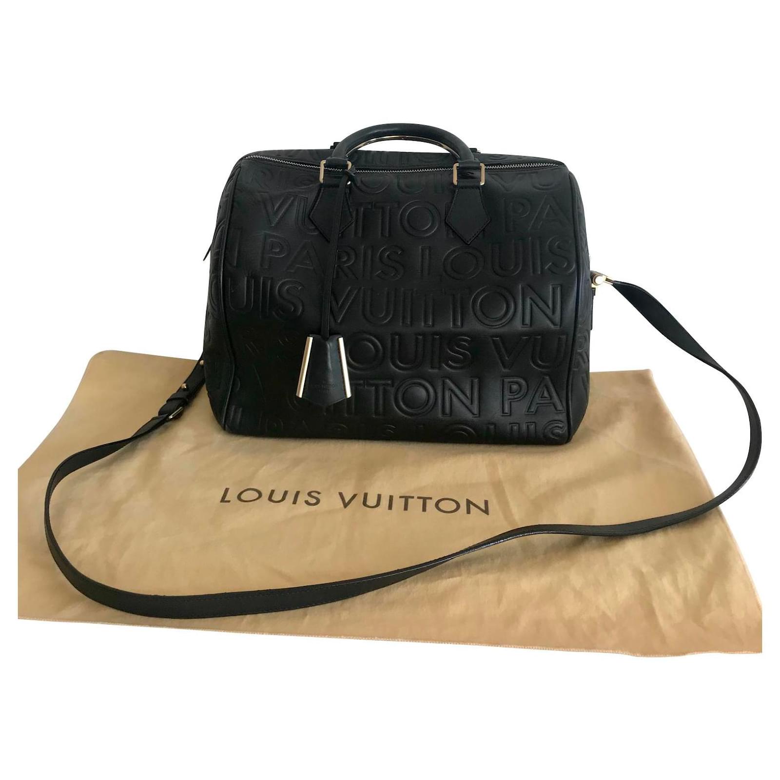 Louis Vuitton Speedy 30 cm Editions Limitées handbag in black