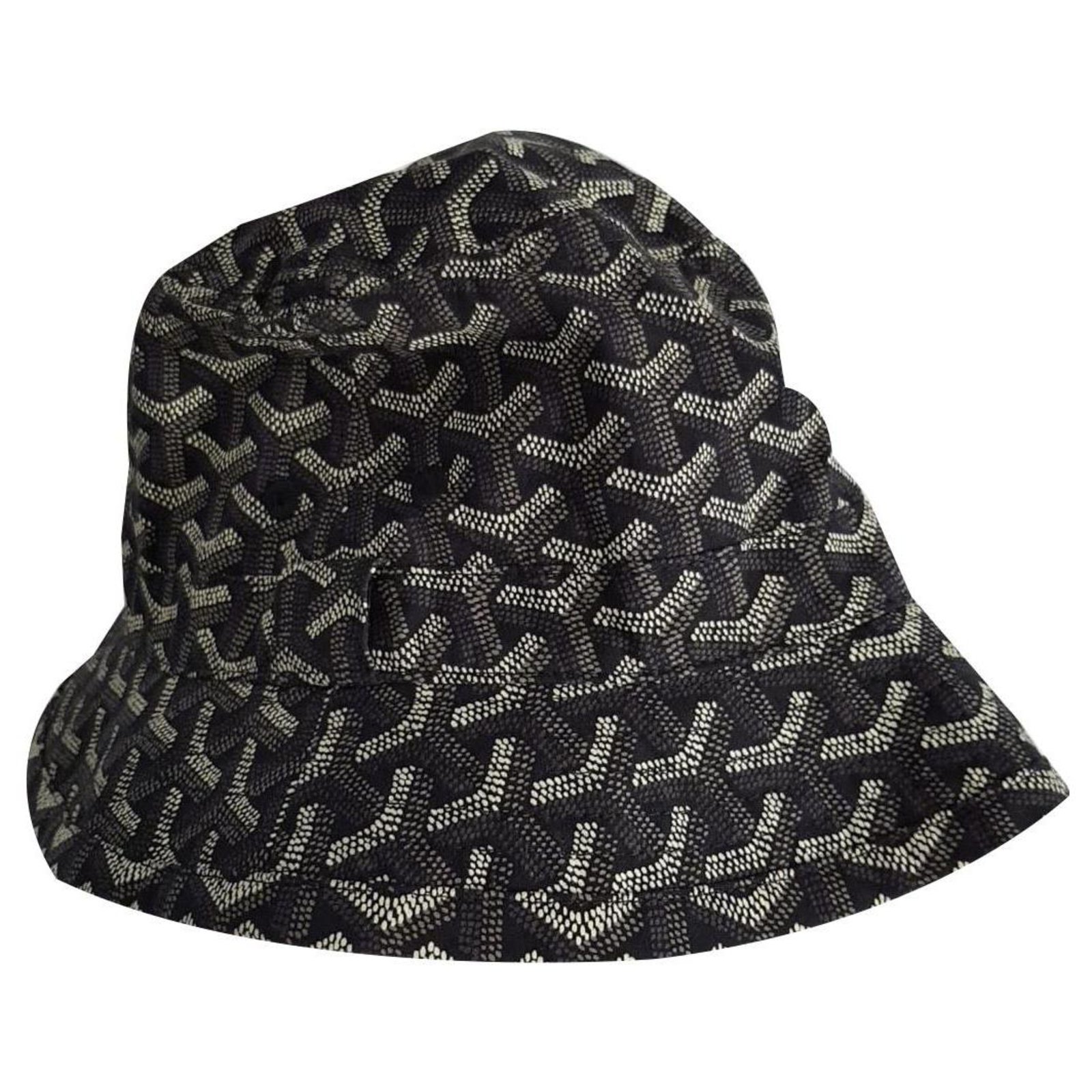 Goyard bucket Hat Black White Grey Cotton ref.131071 - Joli Closet