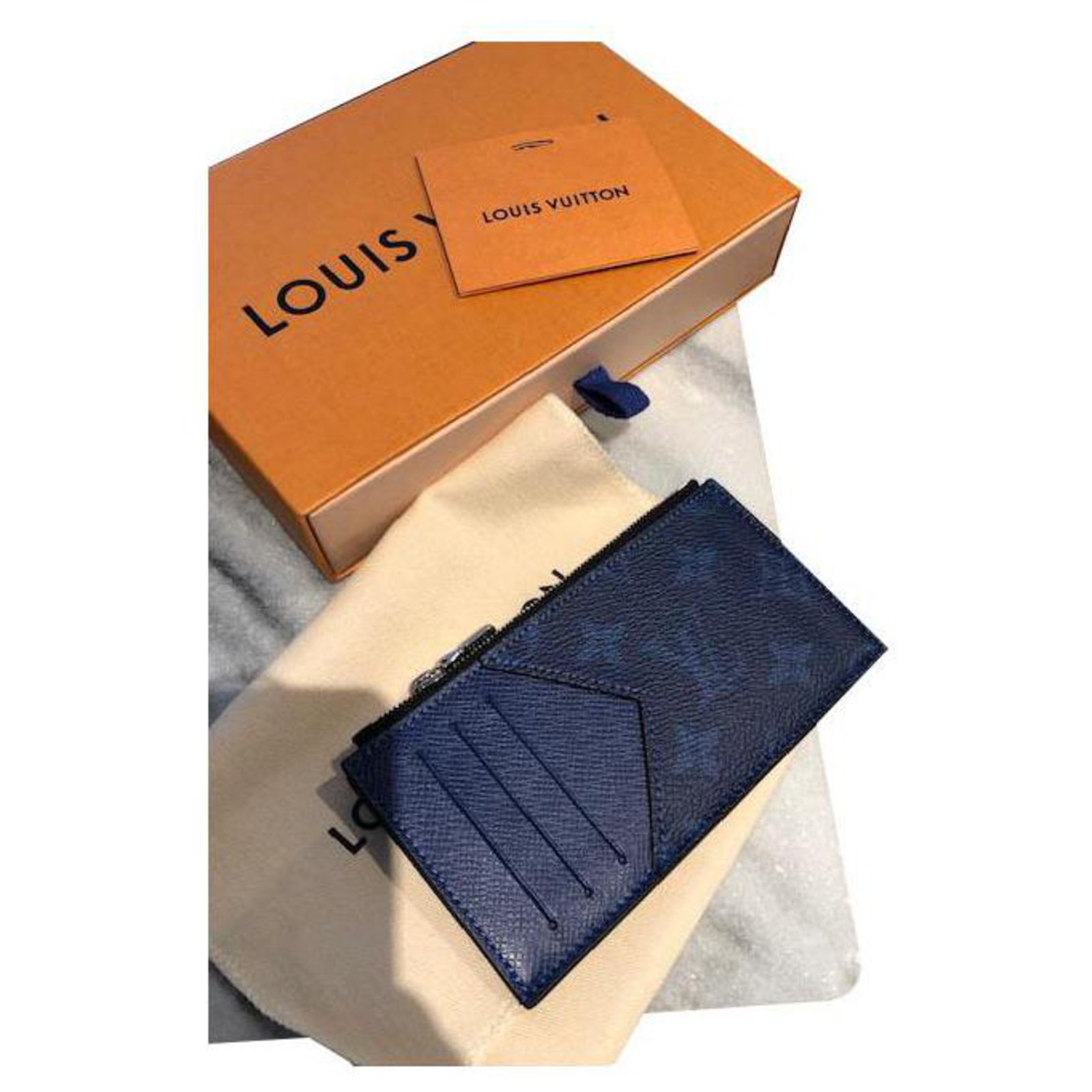 Louis Vuitton Coin Card Holder in Taigarama Cobalt Blue