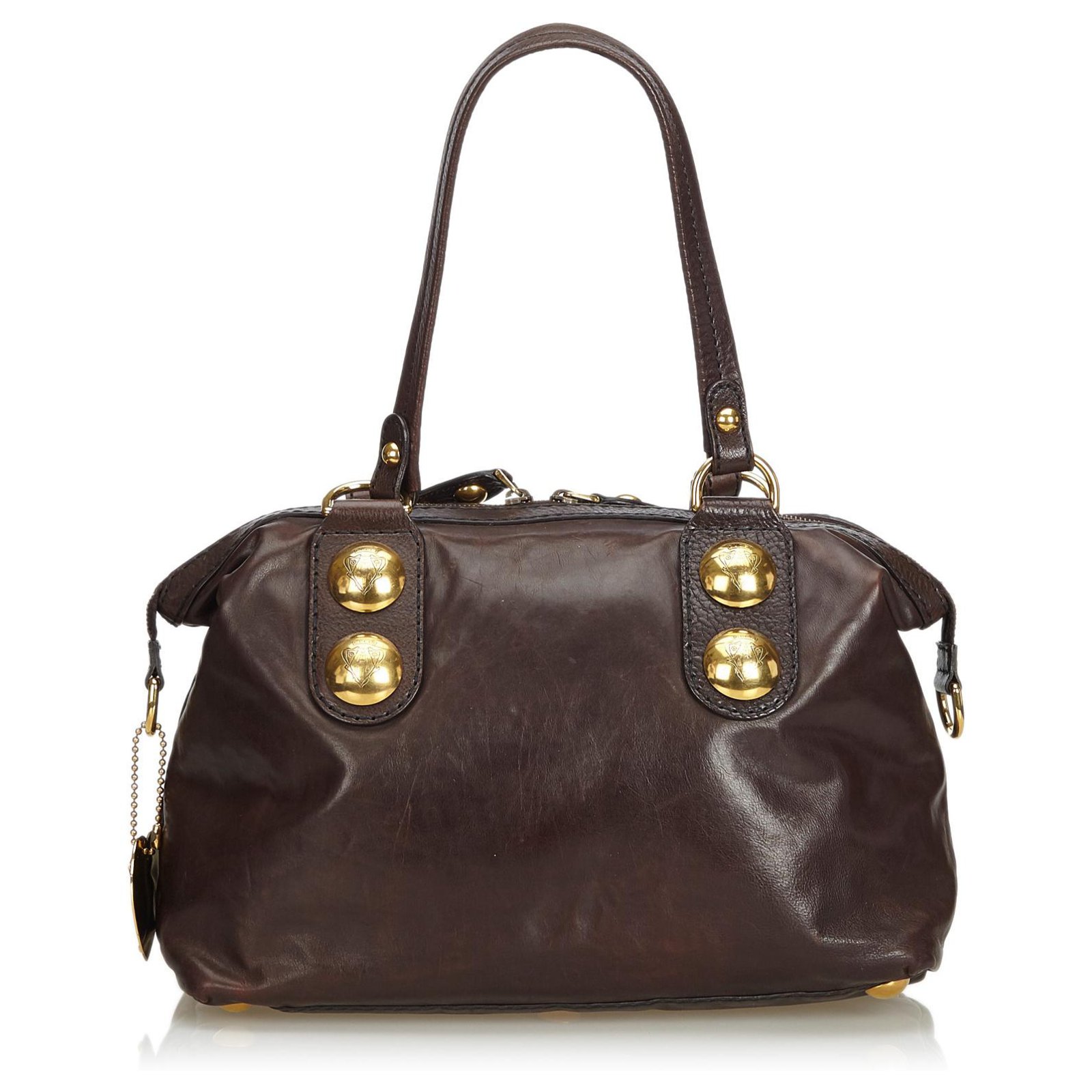 gucci brown leather shoulder bag