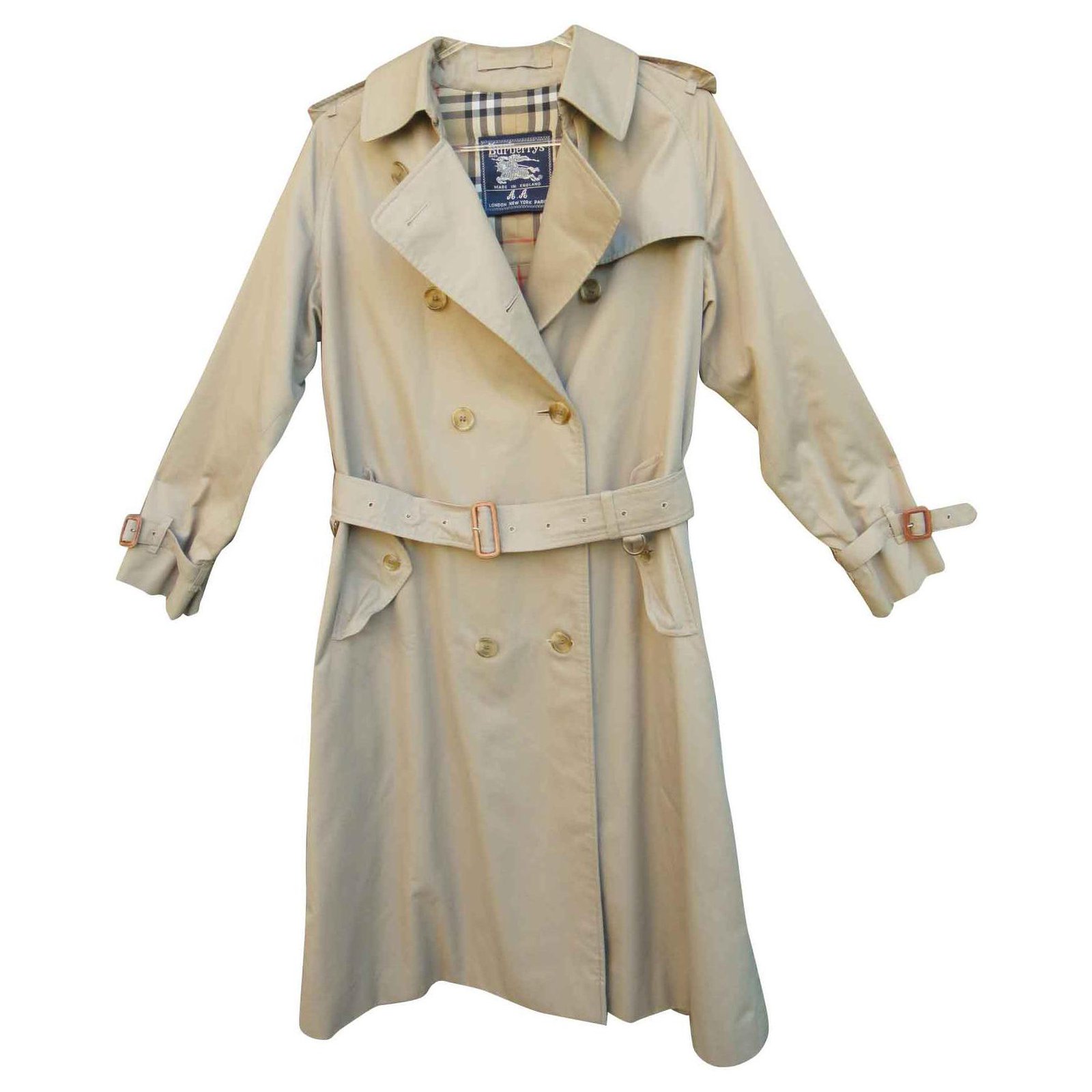 vintage Burberry trench coat 38 (10 UK) Beige Cotton Polyester  -  Joli Closet