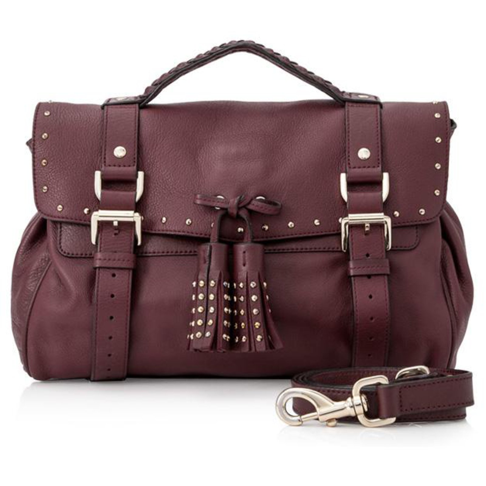 Mulberry Purple Leather Alexa Tassel Bag ref.132479 Joli Closet