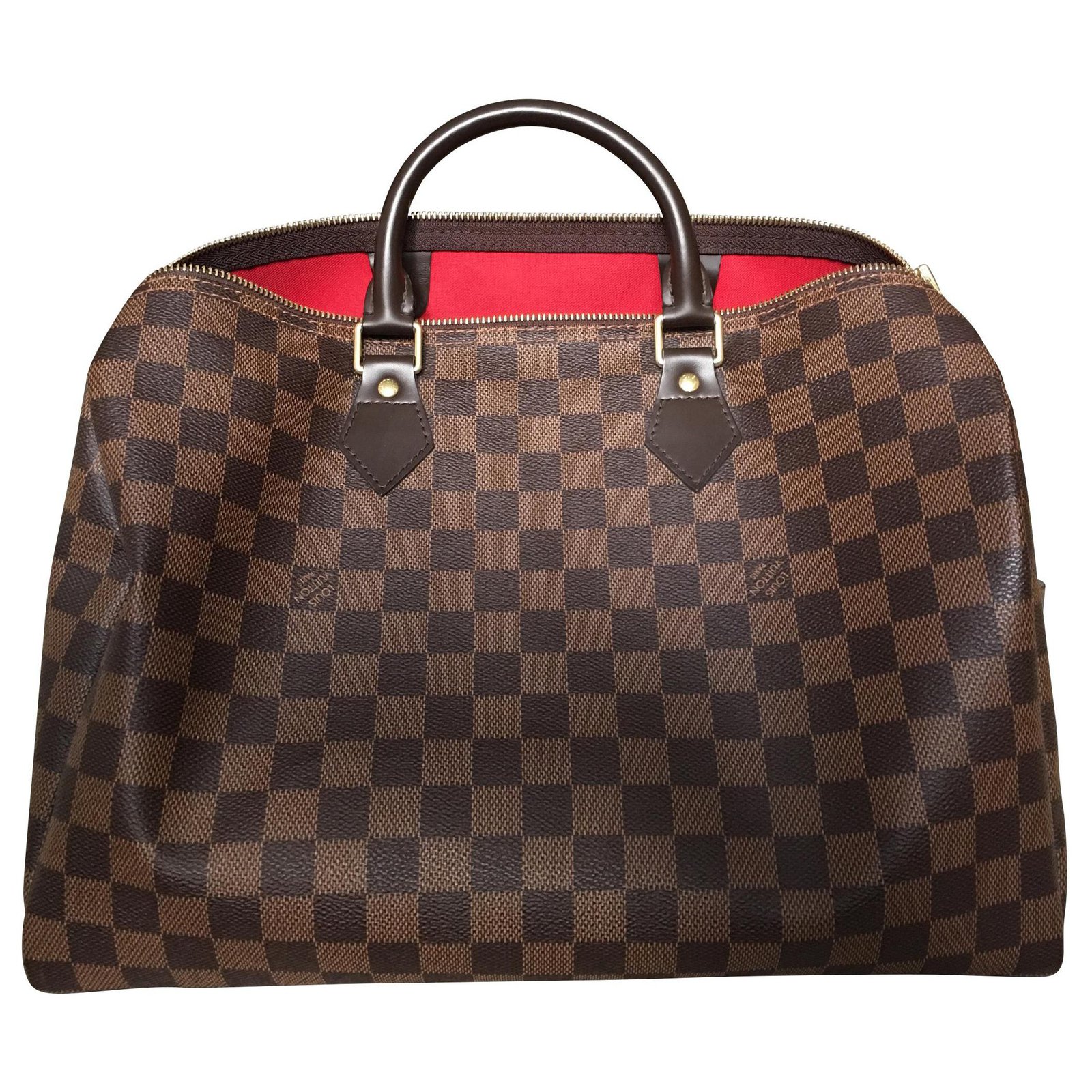 Louis Vuitton Speedy checkered Brown Leather ref.132729 - Joli Closet
