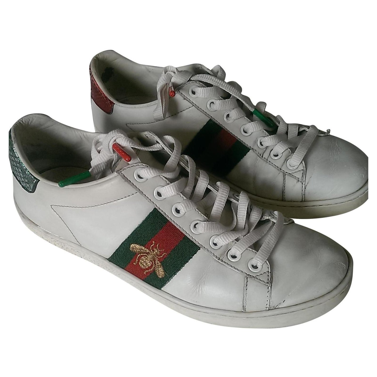 Gucci Ace Sneakers Leather,Other White 