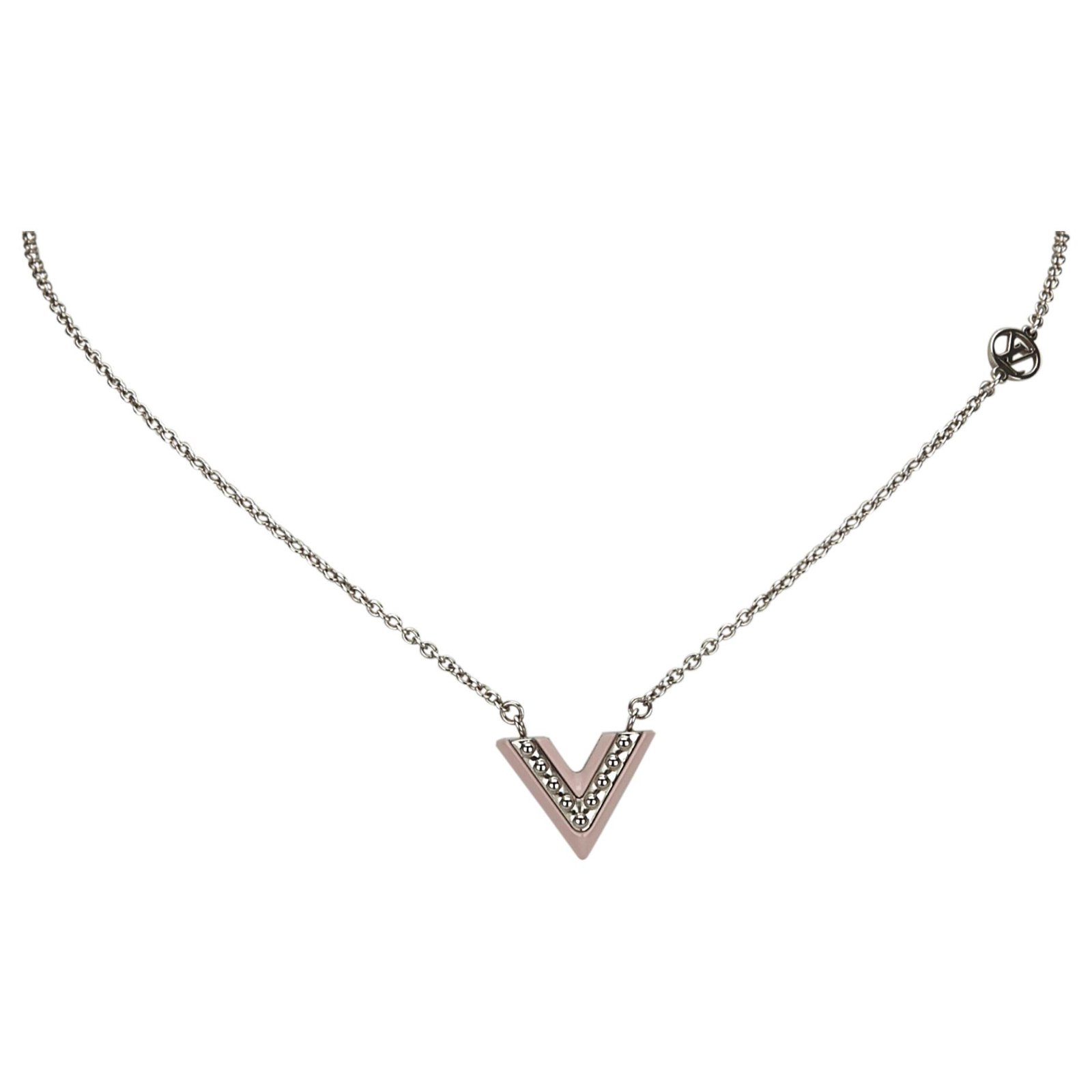 Louis Vuitton Necklace  Silver  goldbuttonparis