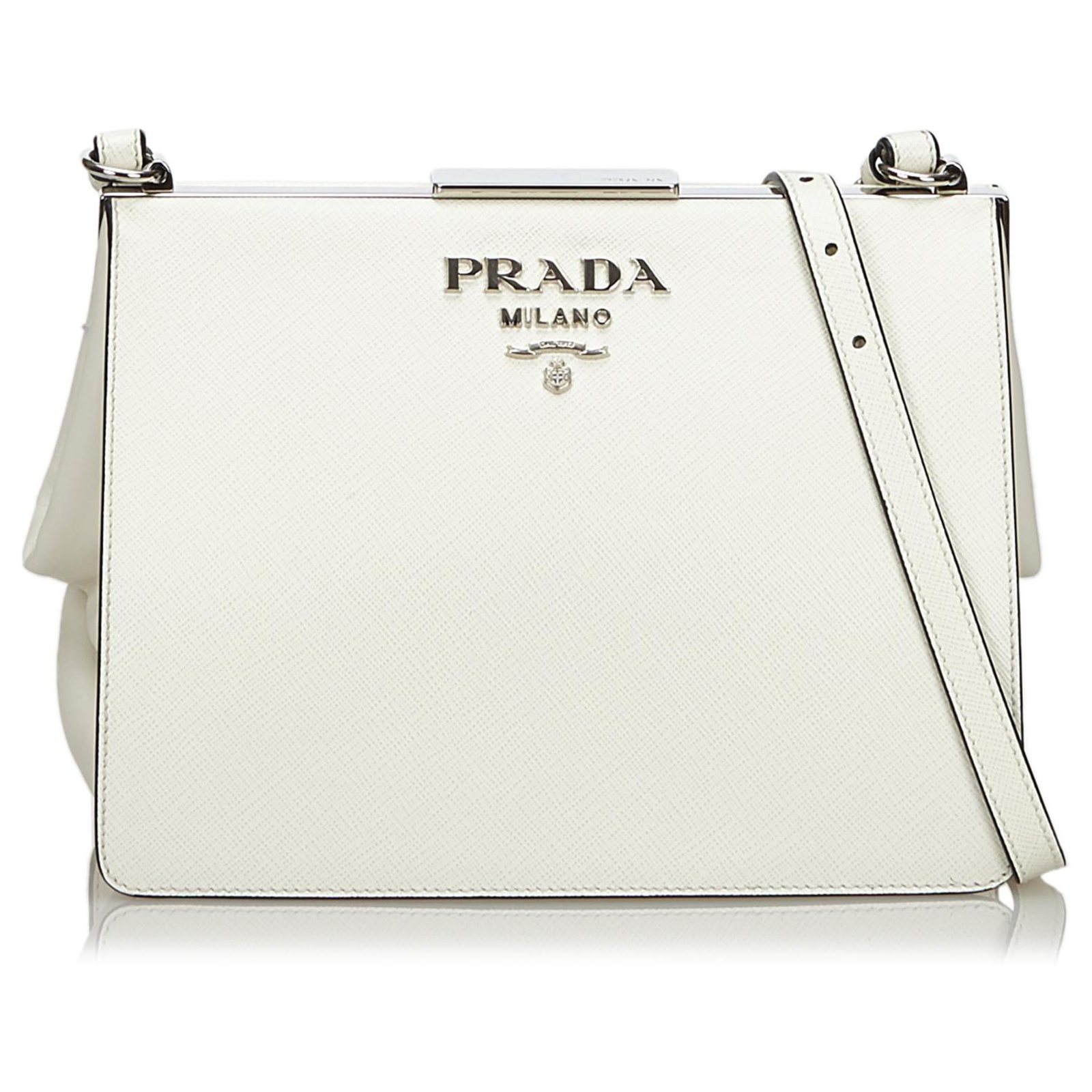 prada light frame saffiano leather bag