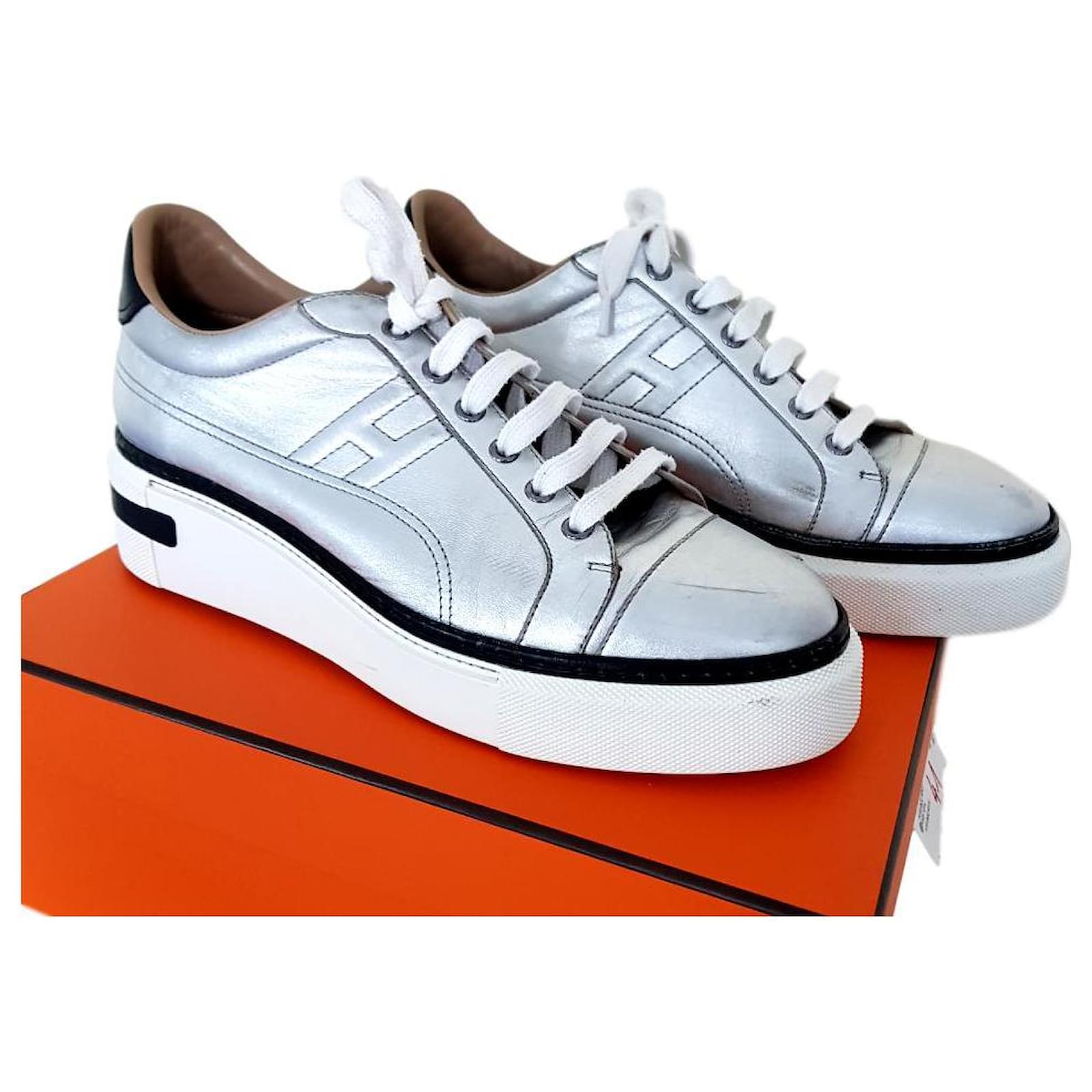 hermes polo sneakers white