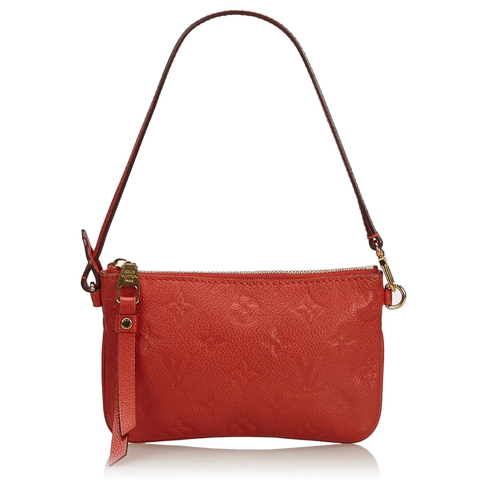 Louis Vuitton Red Monogram Empreinte Citadine Pochette Leather ref