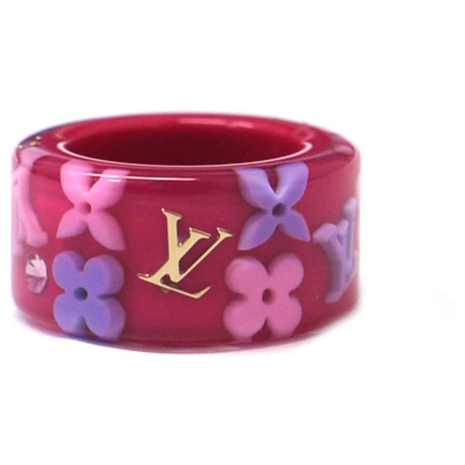 Bracciale rigido Louis Vuitton Farandole rosa Plastica Resina ref