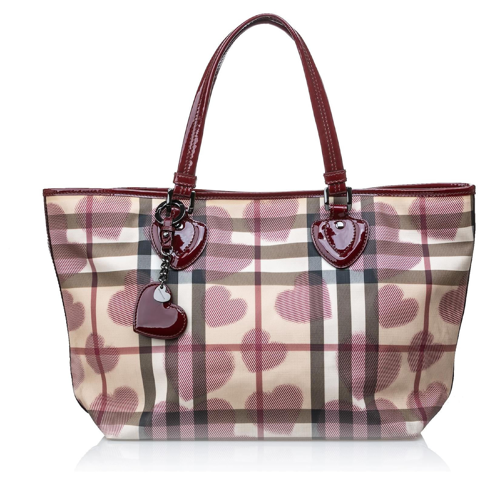 Brown Corazones Bolso Burberry Corazones La Bolsa De Asas Del