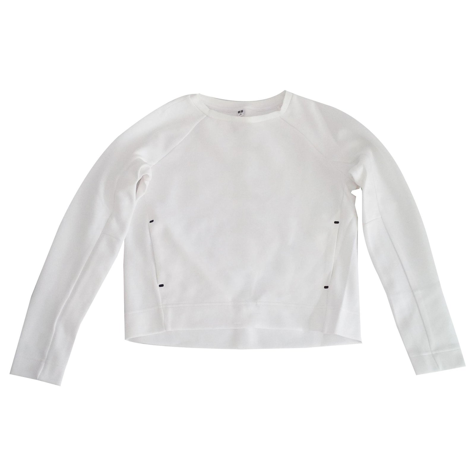 Uniqlo White Ribbed Top  Blouse  Shopee Philippines