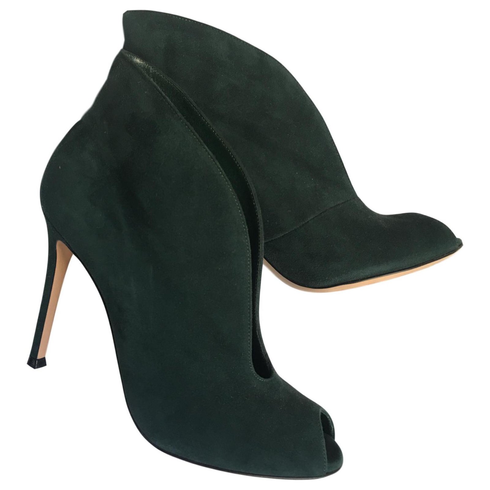 escarpin vert foncé