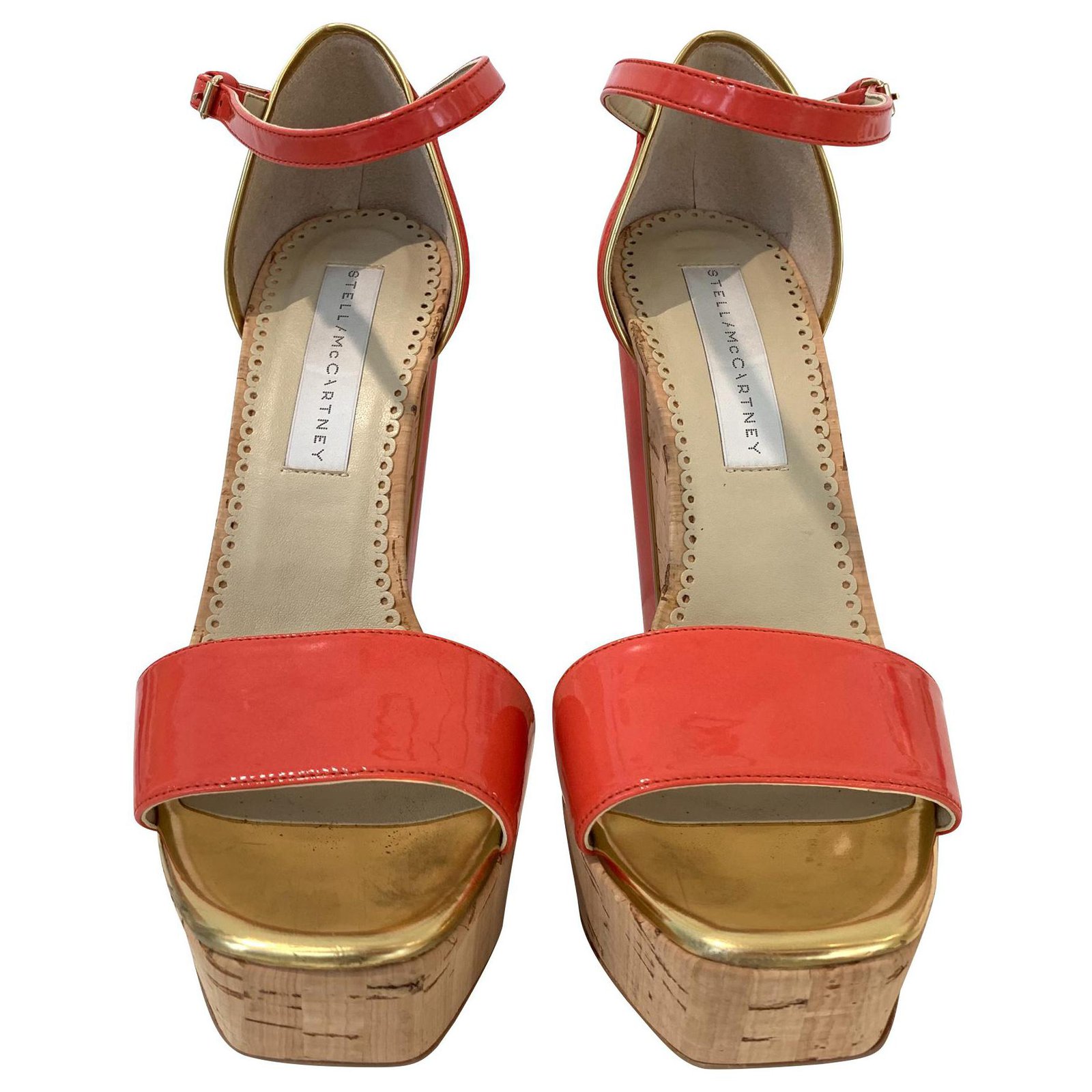 Stella Mc Cartney Sexy platform wedges Coral Synthetic ref.135624 - Joli  Closet