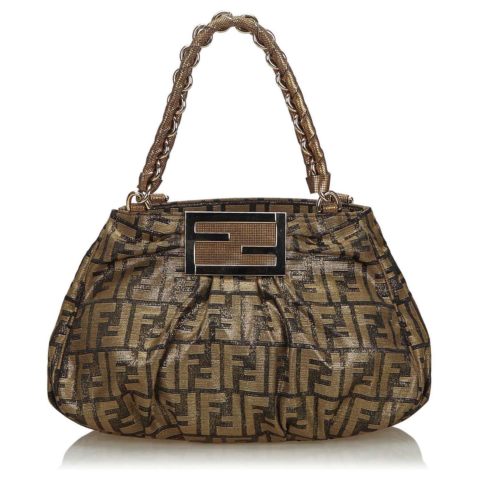 fendi gold bolsa