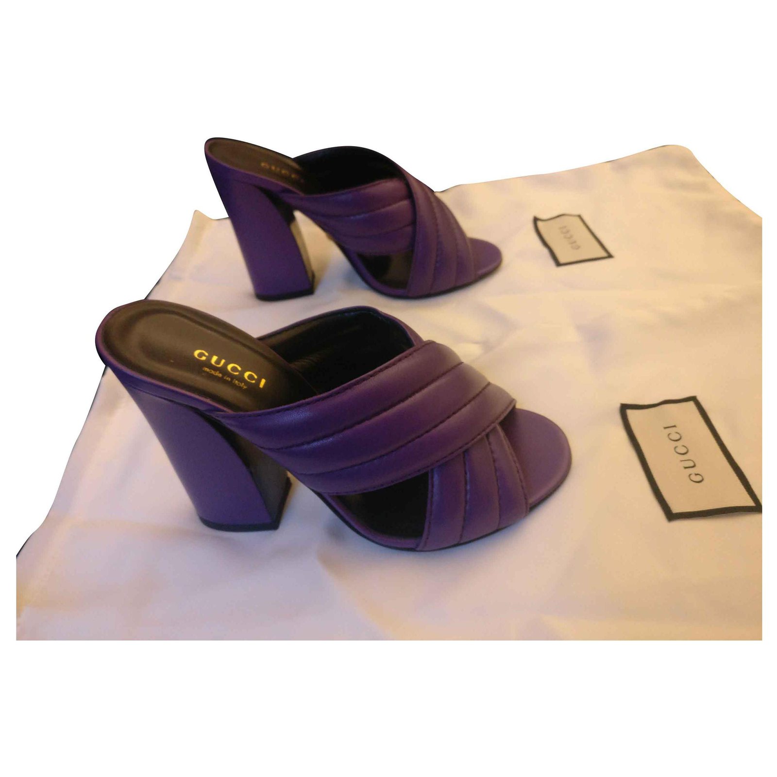 gucci purple mules