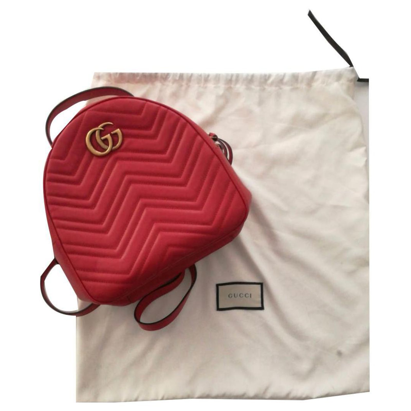 Gucci GG Marmont Red Leather ref.136006 - Joli Closet