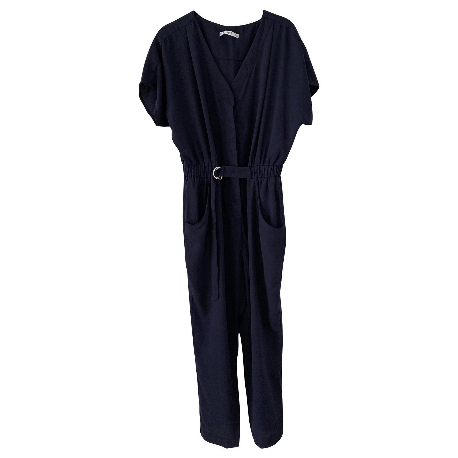 Mango Jumpsuits Navy blue Polyester ref.136399 - Joli Closet
