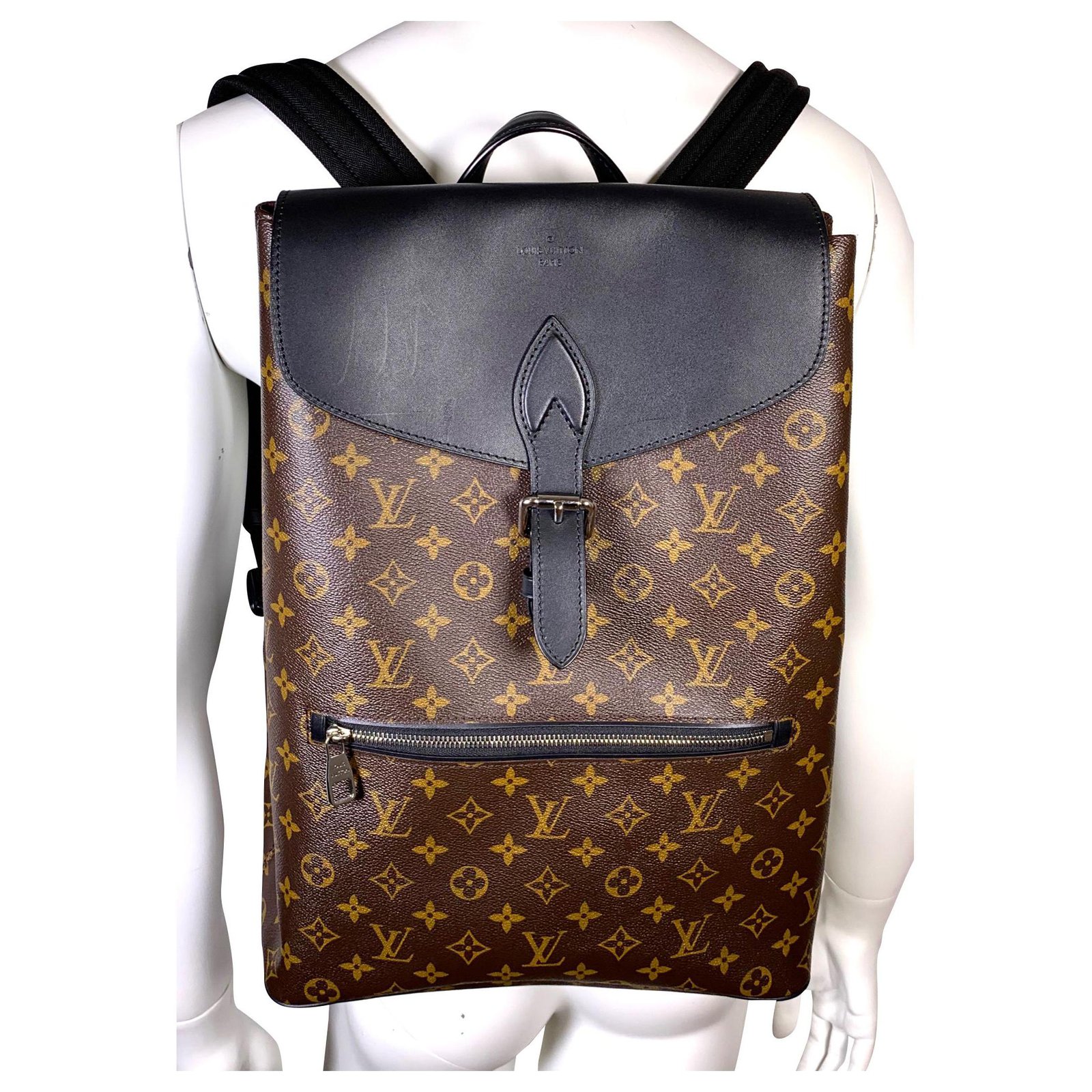 Louis Vuitton Palk Brown Canvas Backpack Bag (Pre-Owned)