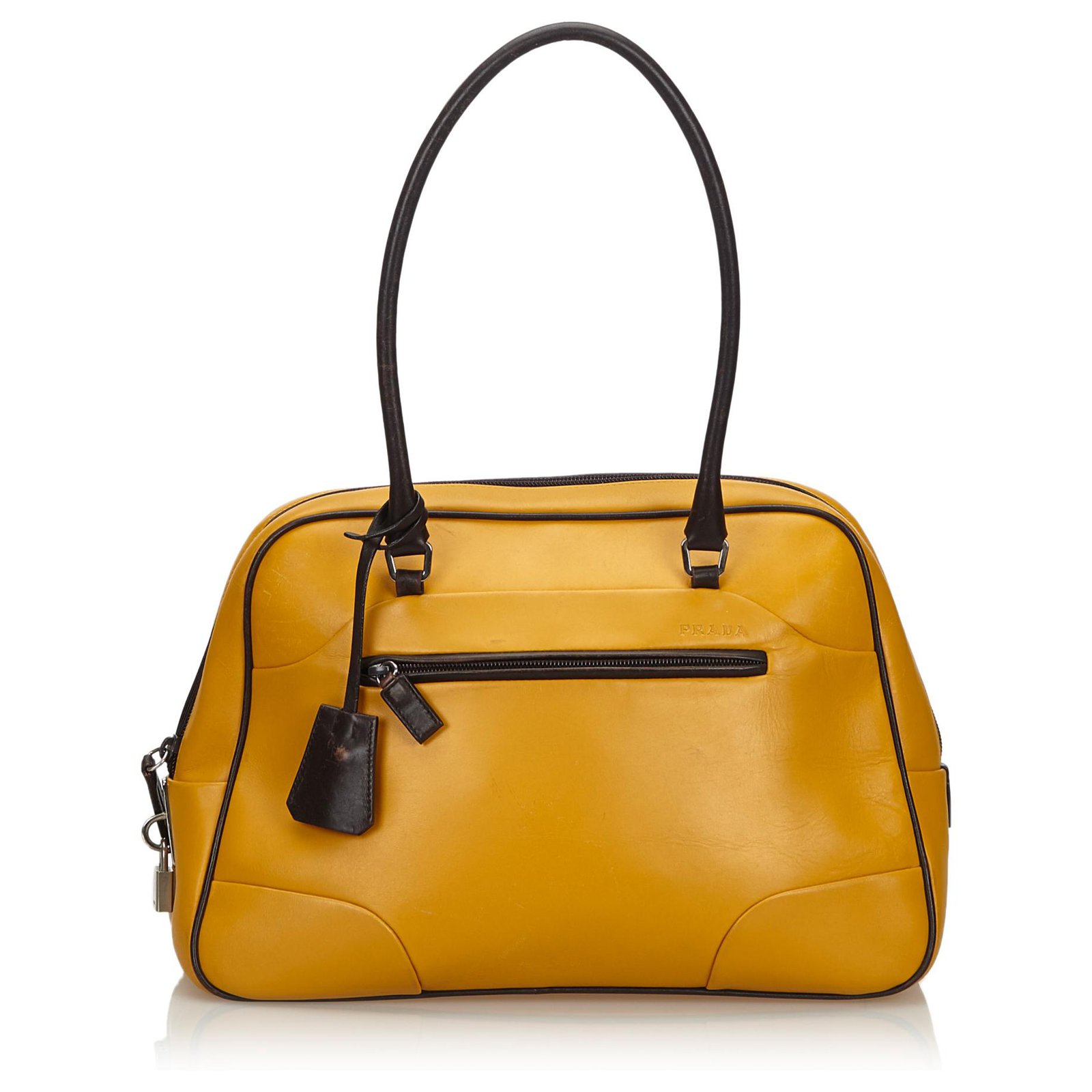prada handbags orange leather