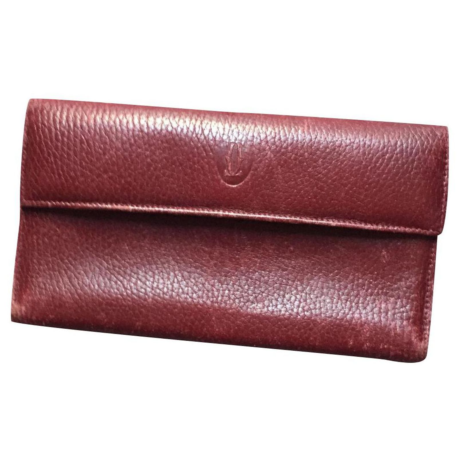 Portefeuille Fossil Compagnon En Cuir De Vachette Bordeaux - Neuf Avec Étiquettes