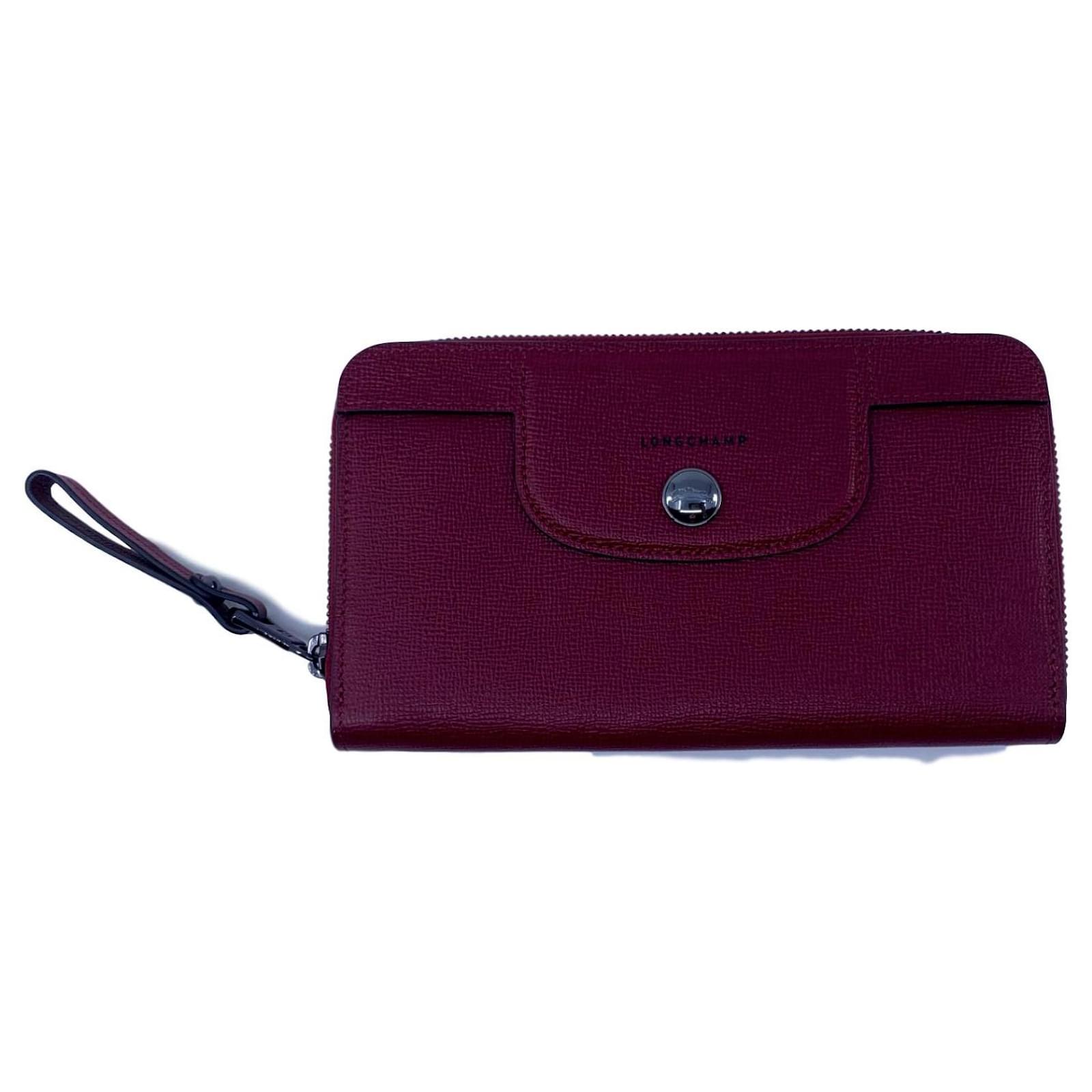 Billetera longchamp Burdeos Cuero ref.137360 - Joli Closet