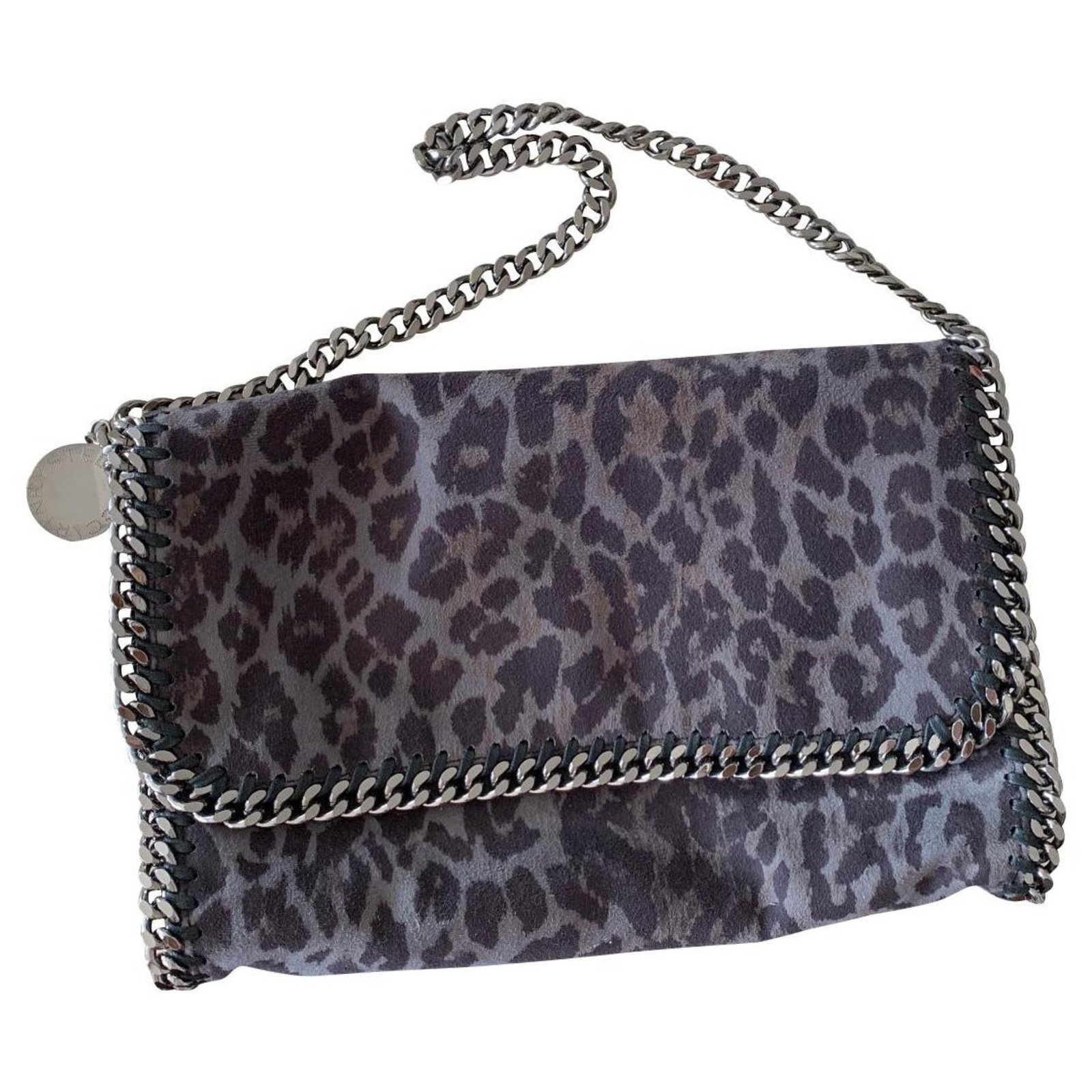 grey animal print bag