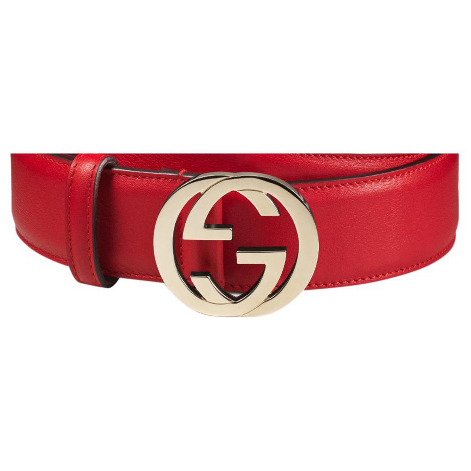 belt gucci. NEW. Double G. Red Leather ref.138030 - Joli Closet