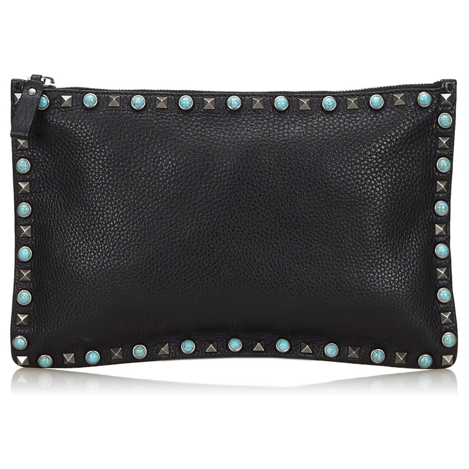 valentino studded clutch