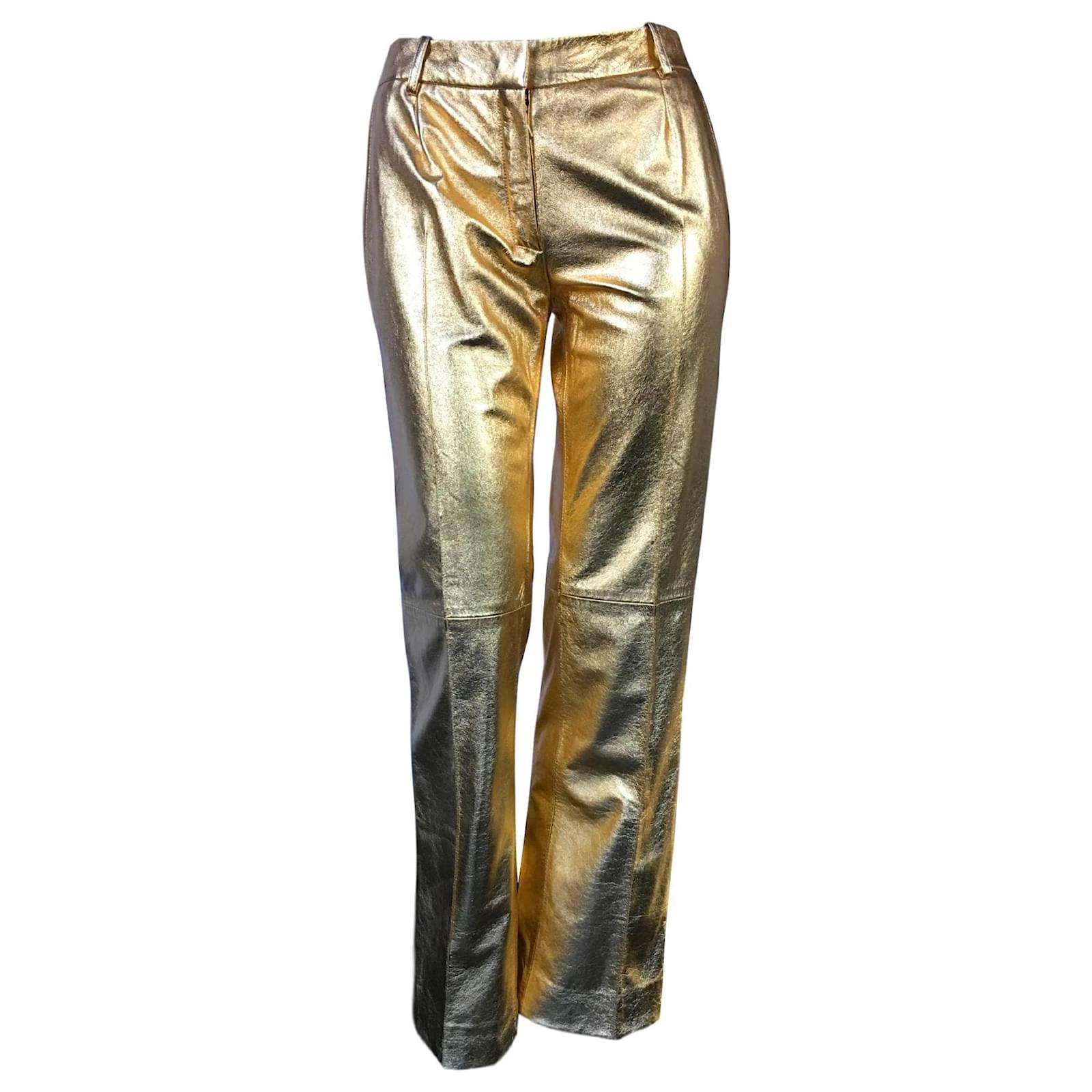 Autre Marque RVDK gold leather trousers 