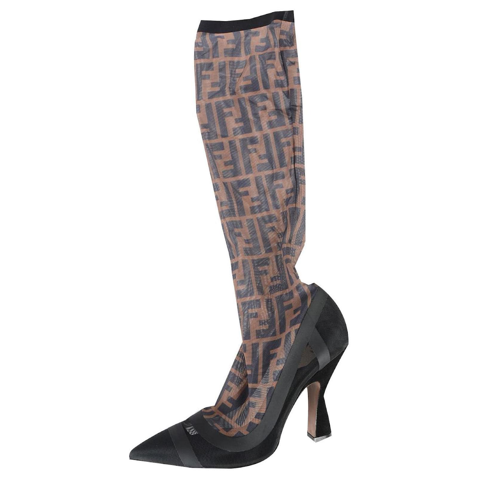 fendi monogram boots