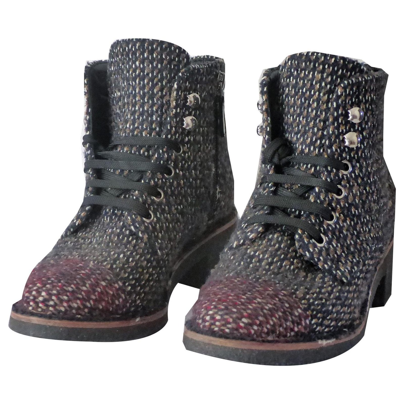Chanel Ankle Boots Ankle Boots Tweed 