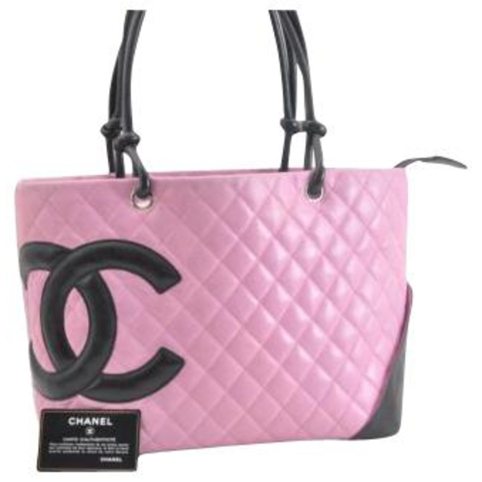 Chanel Cambon Tote Bag Pink Patent leather ref.138363 - Joli Closet