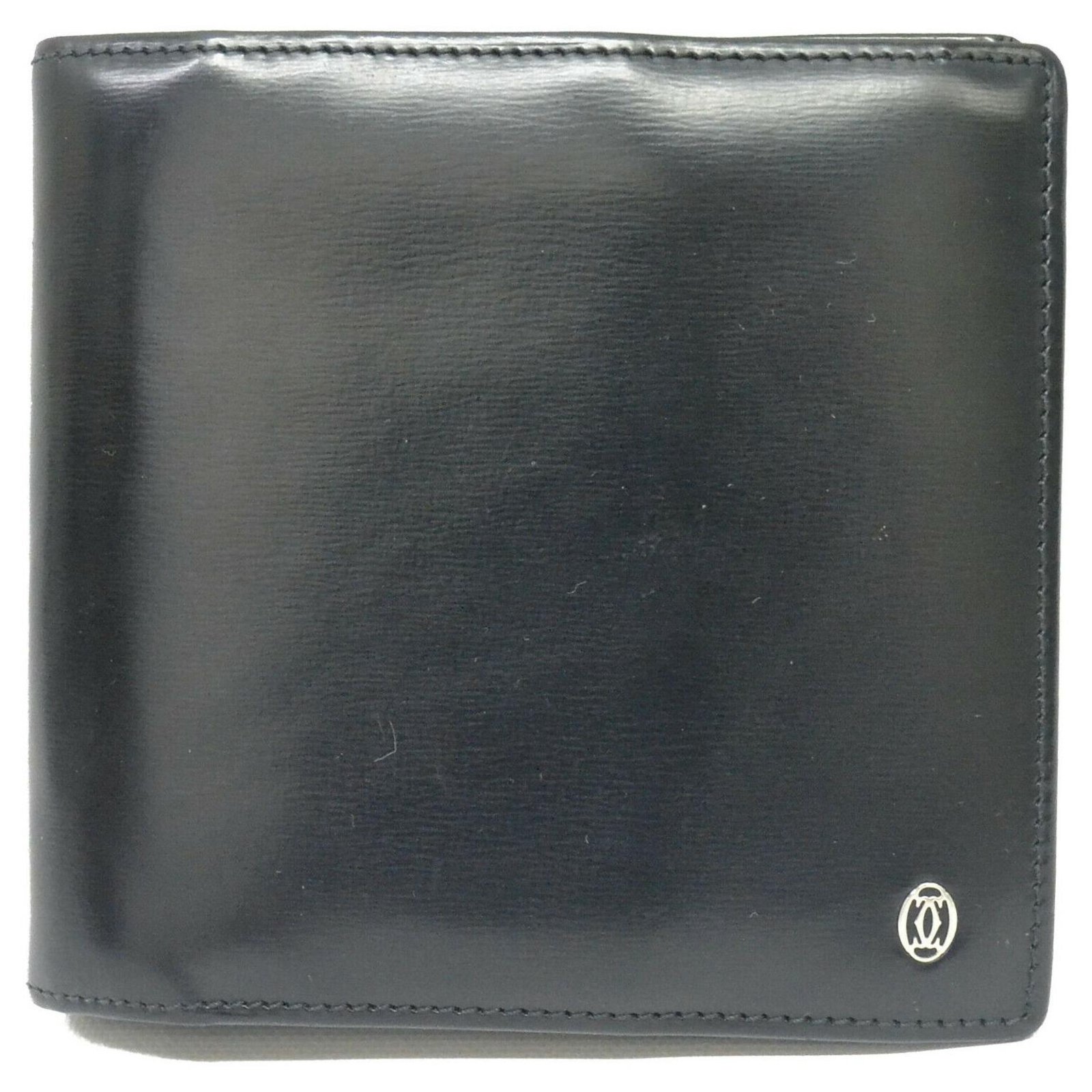 Cartier Pasha Compact Wallet Black Leather ref.138454 - Joli Closet