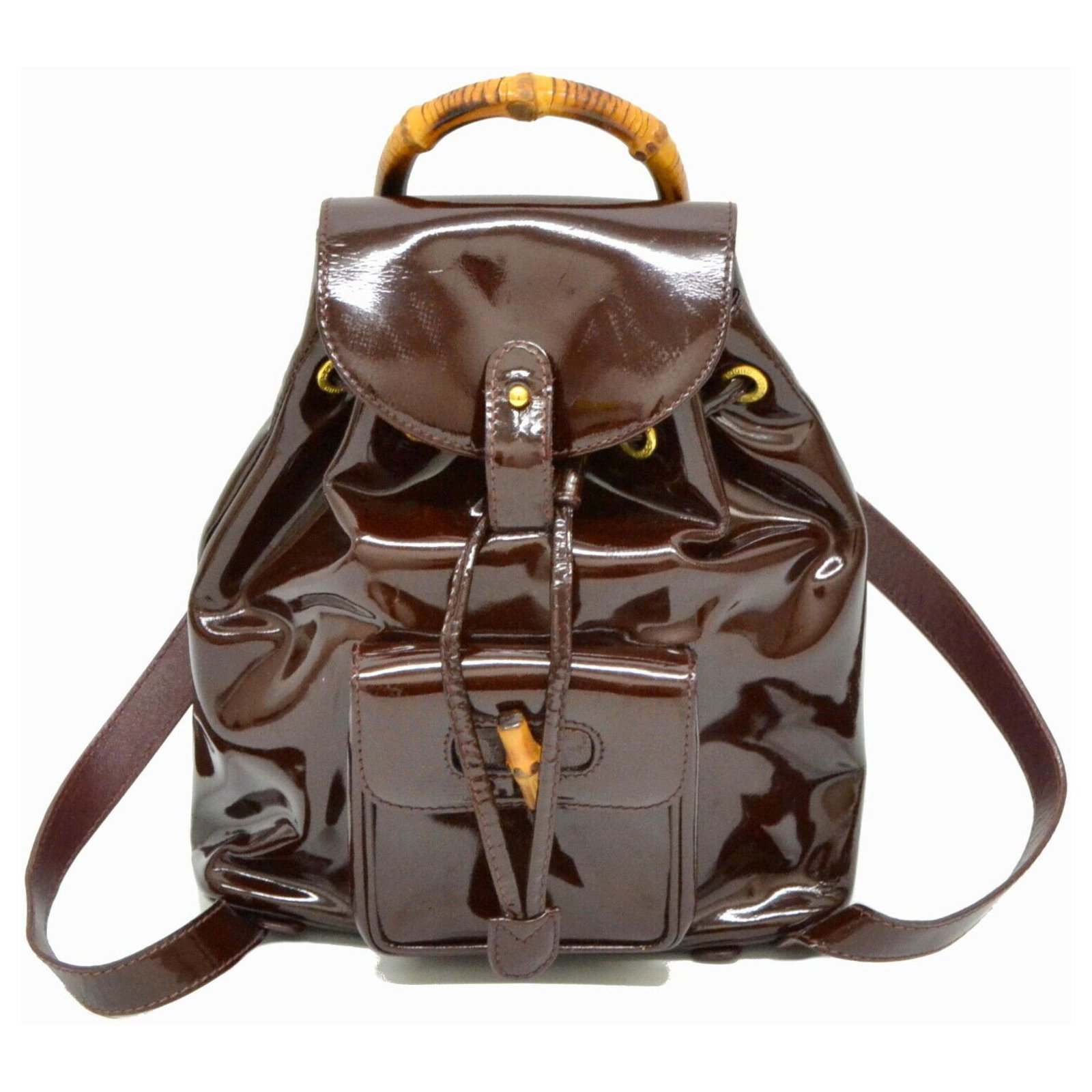 brown leather gucci backpack