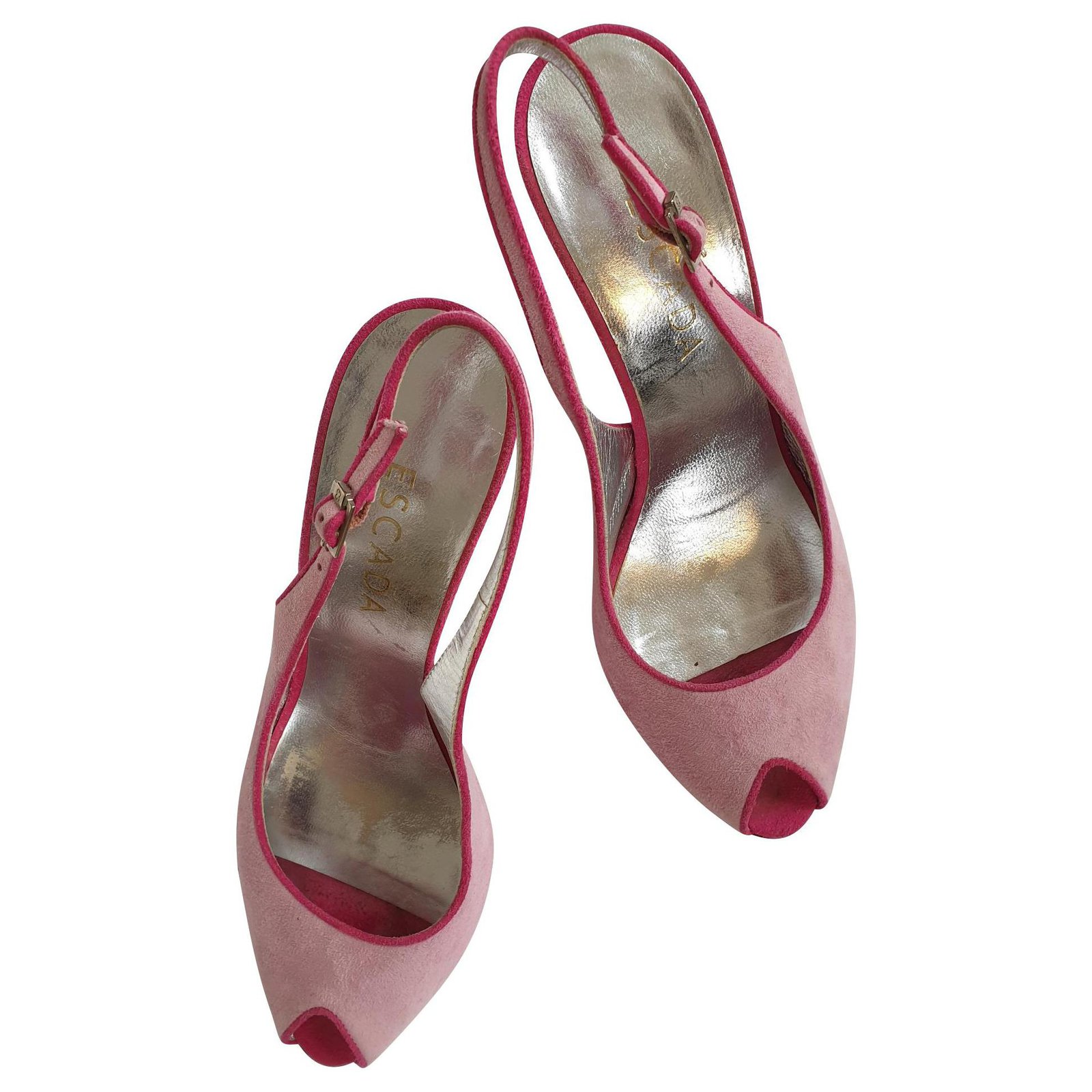 Pink suede outlet slingbacks