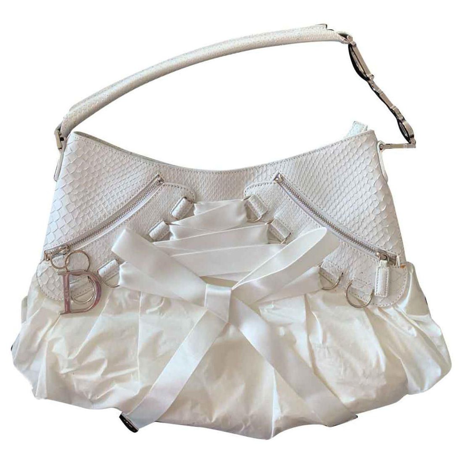Dior Dior white ballet bag in python 