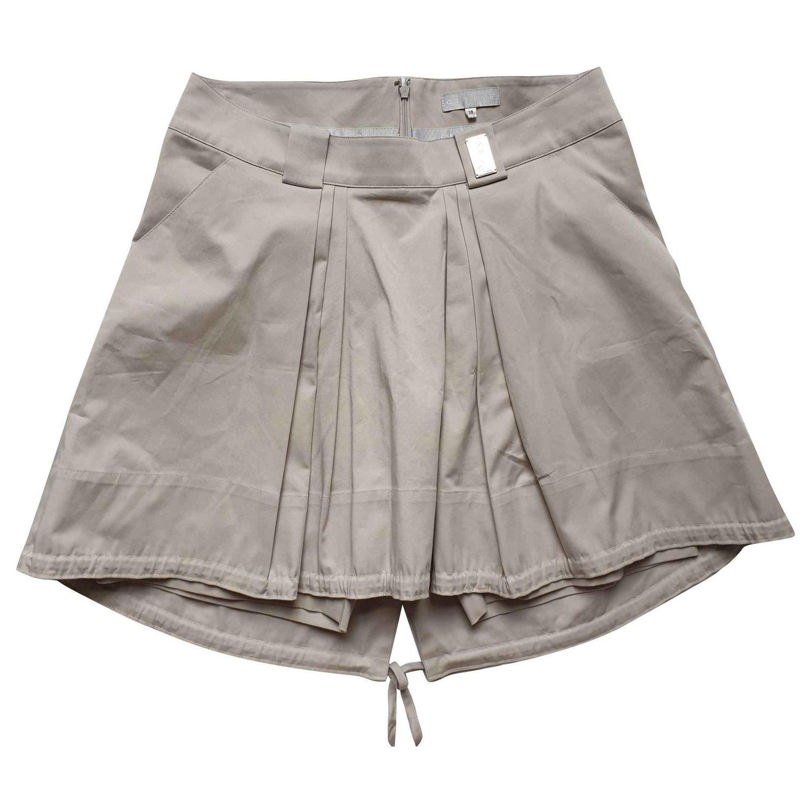 jupe short beige