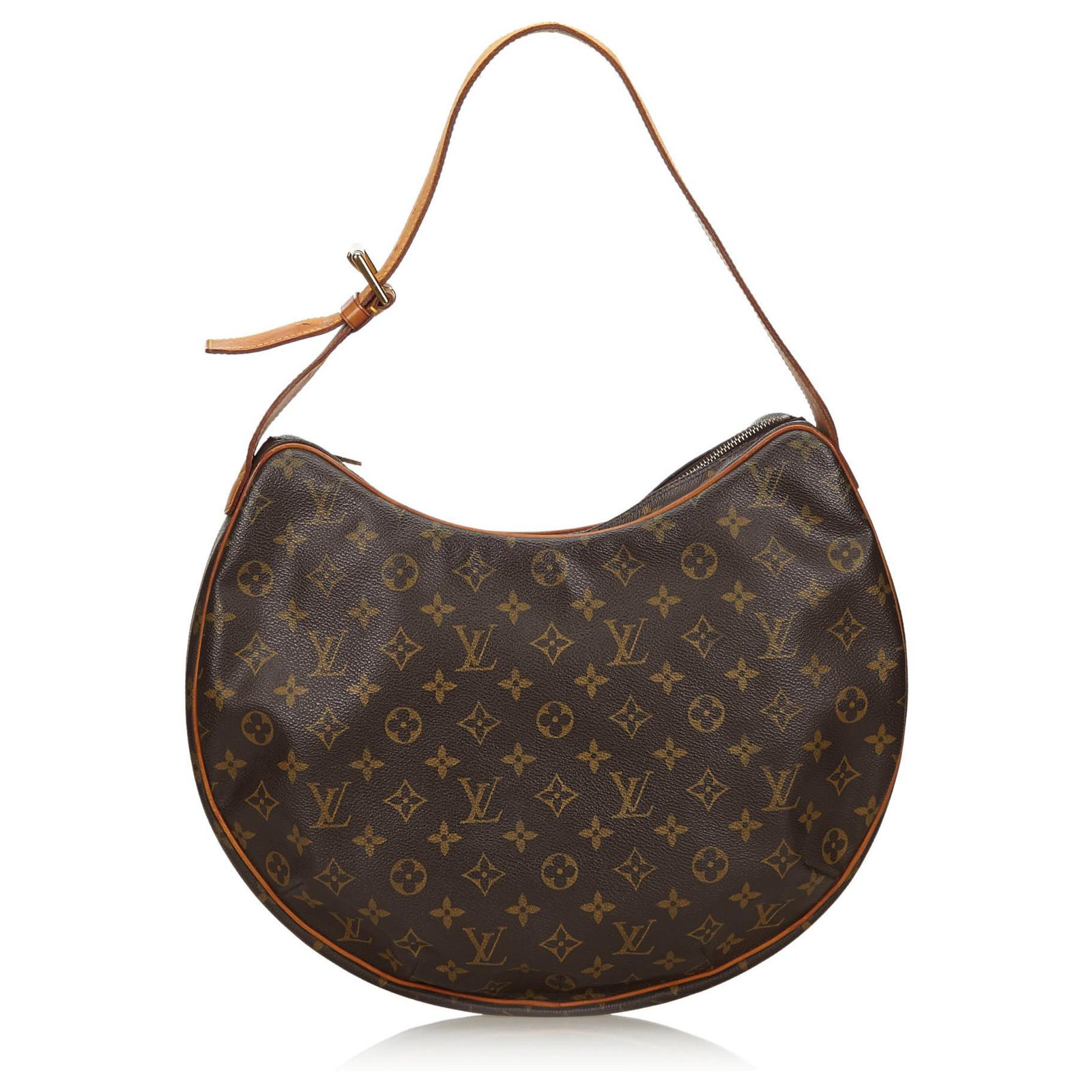 Louis Vuitton Monogram Croissant GM Bag in Brown Leather ref