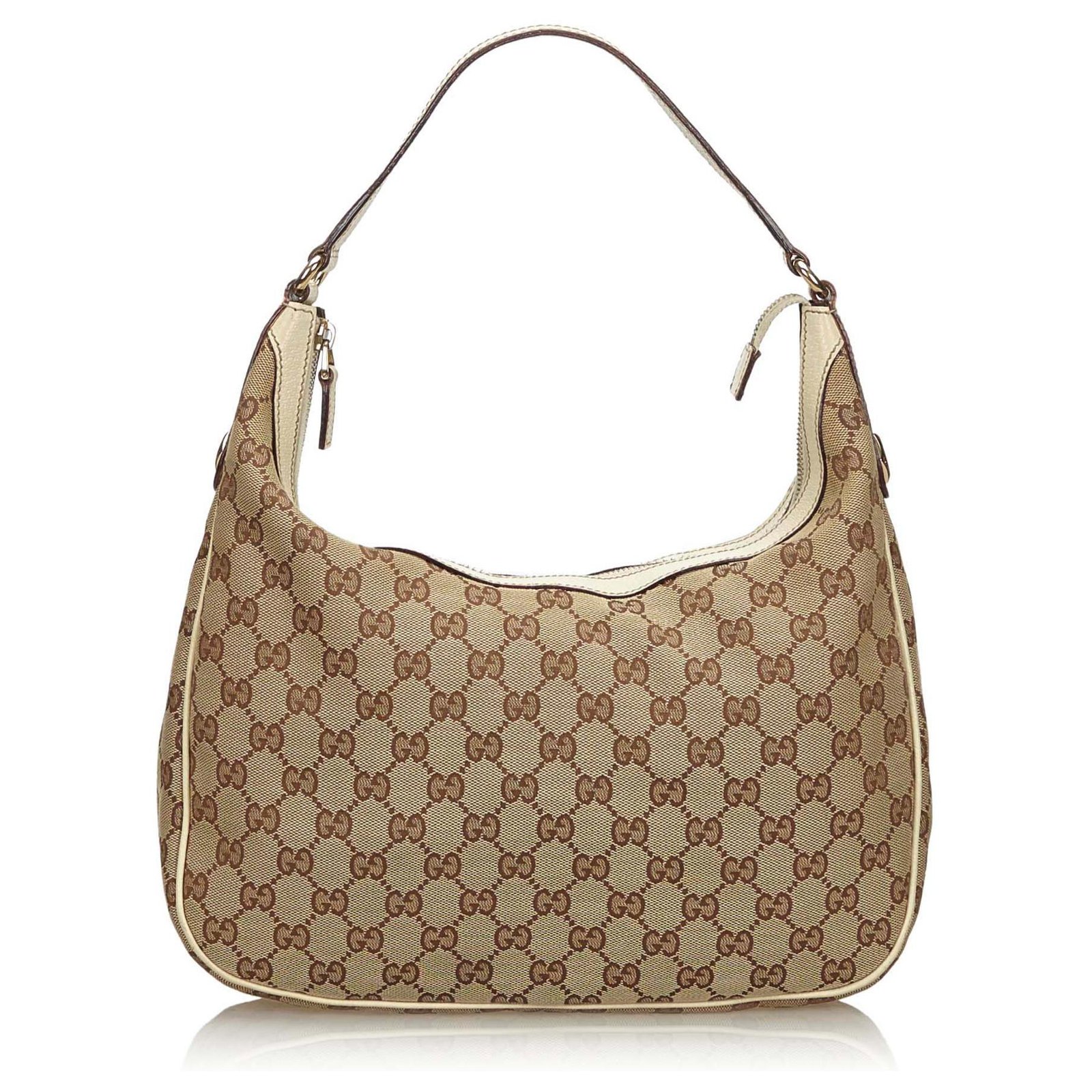 Gucci Charmy GG Canvas Hobo Bag Beige - Gucci Handbags