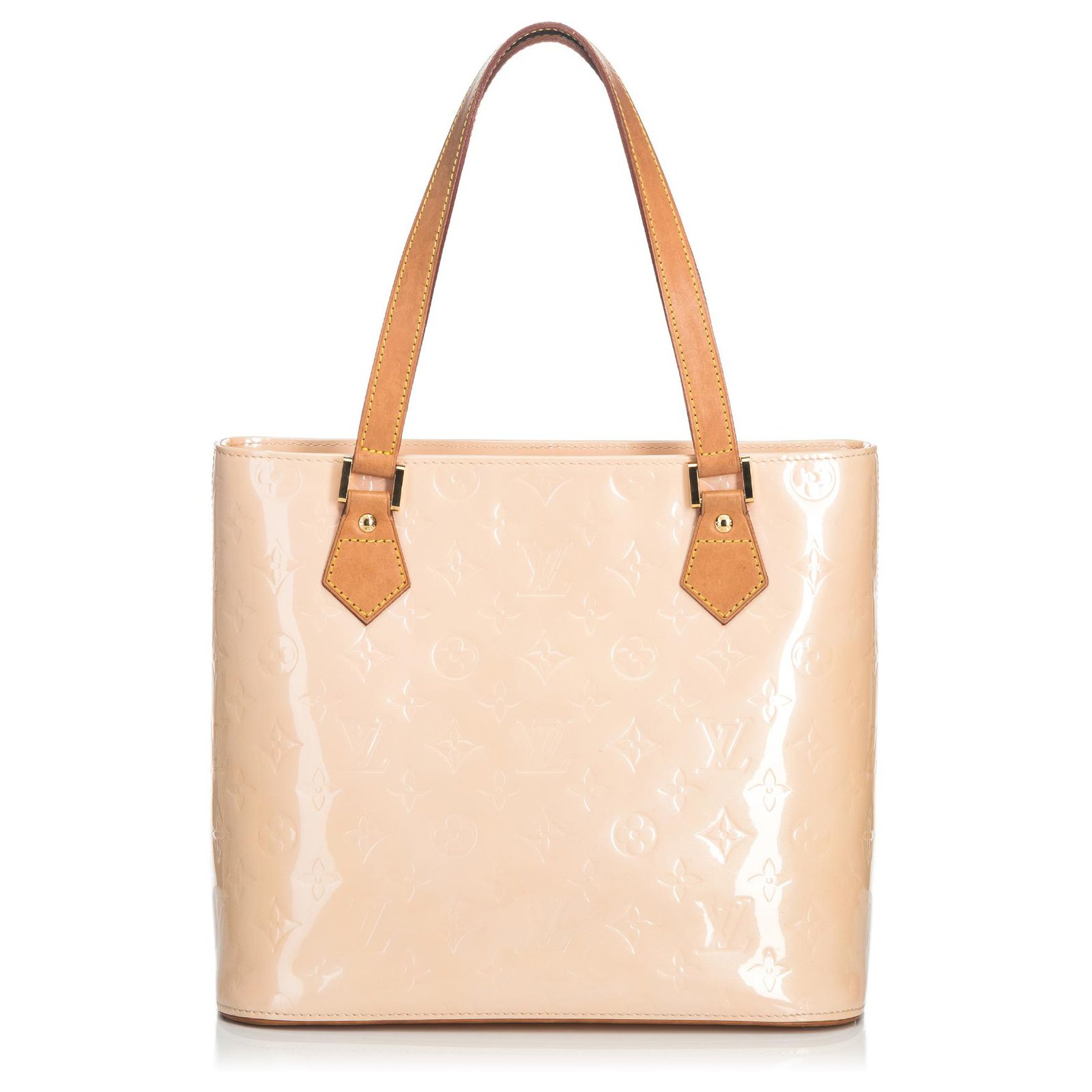 Louis Vuitton White Vernis Houston Tote Bag Leather ref.139044 - Joli Closet
