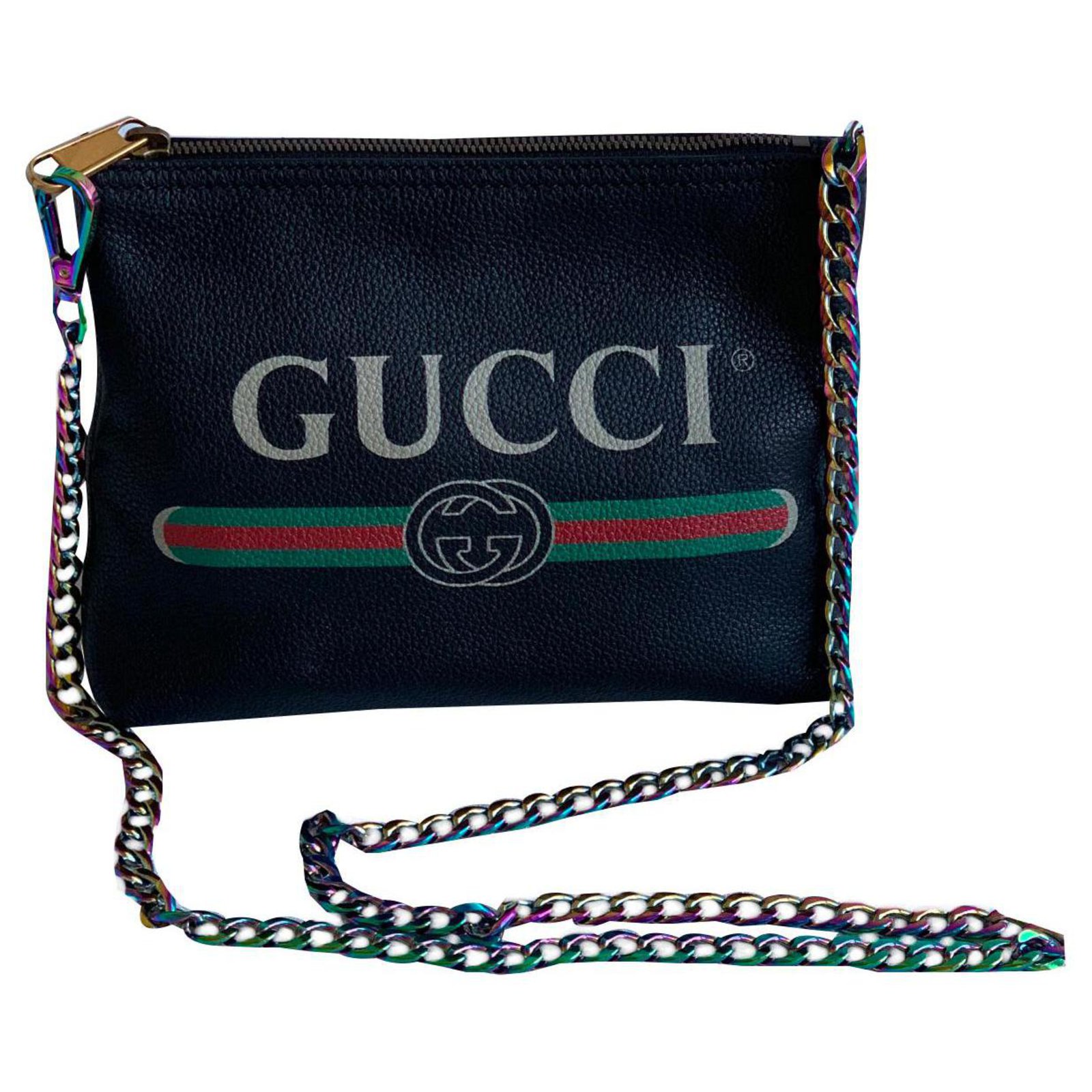 gucci black clutch purse