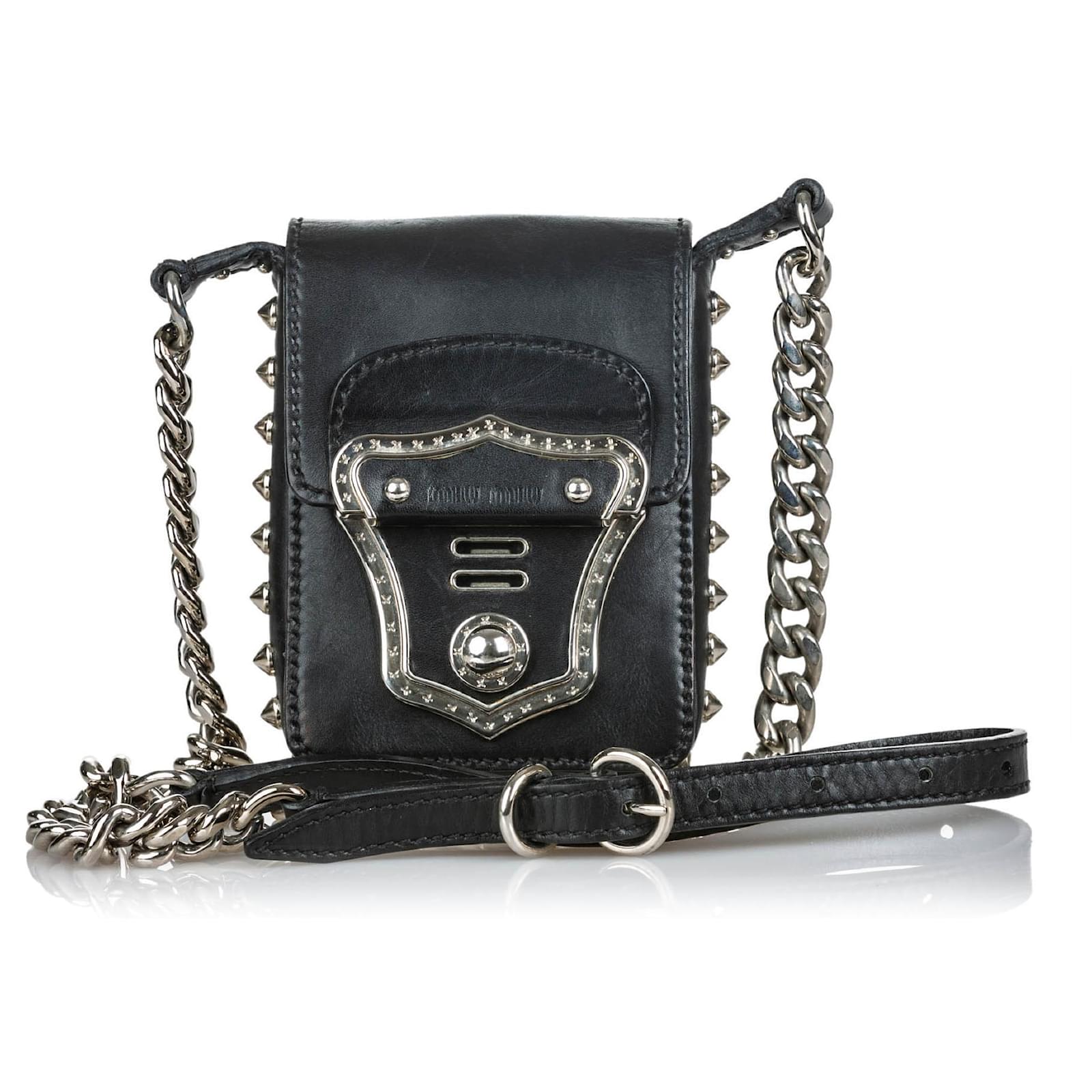 miu miu black crossbody bolsa