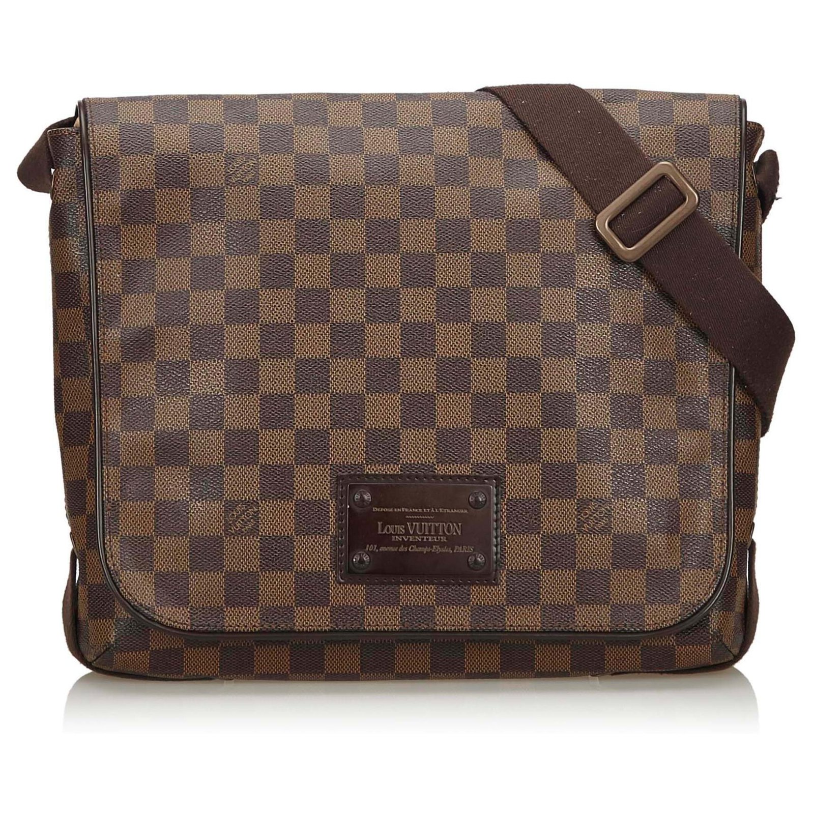 Louis Vuitton Brown Damier Ebene Brooklyn MM Cloth ref.139369 - Joli Closet