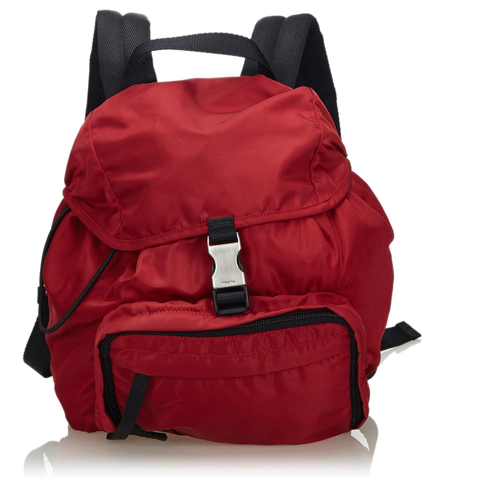 prada red backpack