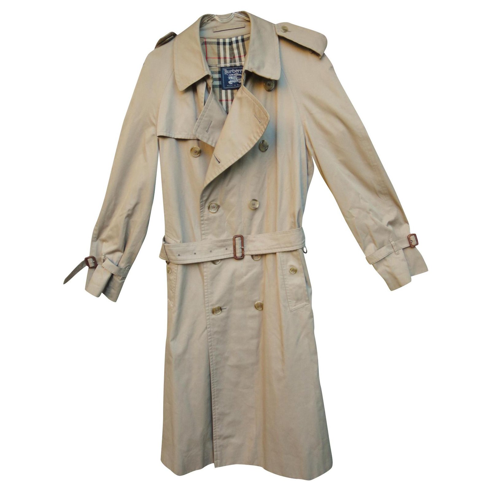 vintage Burberry trench 48 Beige Cotton Polyester ref.140542 - Joli Closet